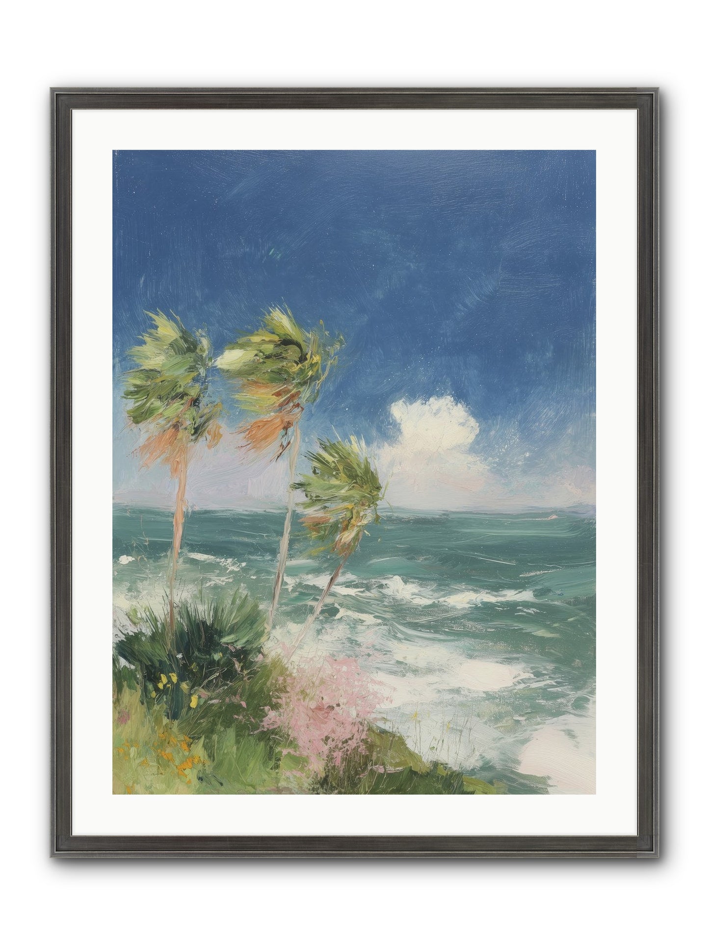 Wind-Kissed Wandering Framed Print - Slimwoods Black/Silver 24x32