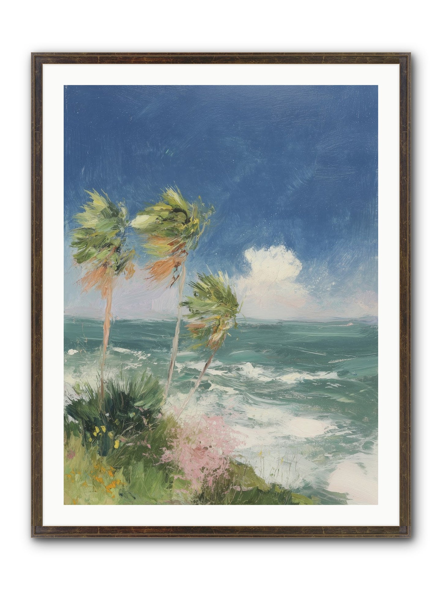 Wind-Kissed Wandering Framed Print - Slimwoods Black/Gold 30x40