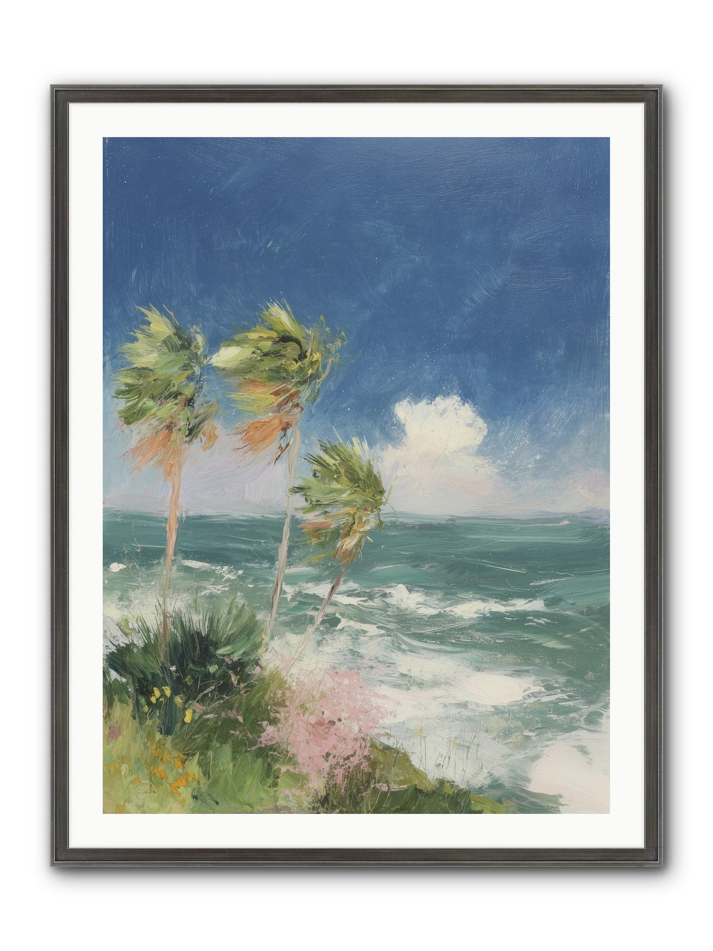 Wind-Kissed Wandering Framed Print - Slimwoods Black/Silver 30x40