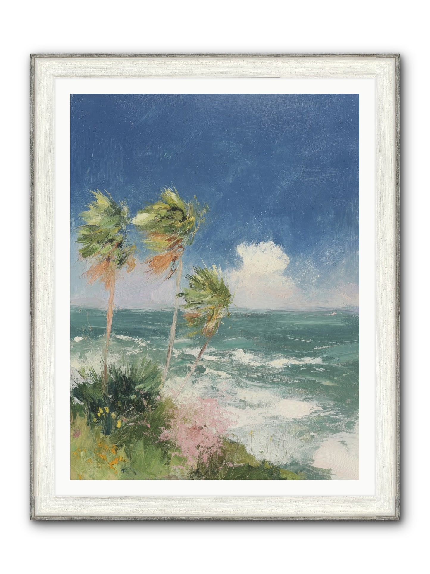 Wind-Kissed Wandering Framed Print - Driftwood White 36x48