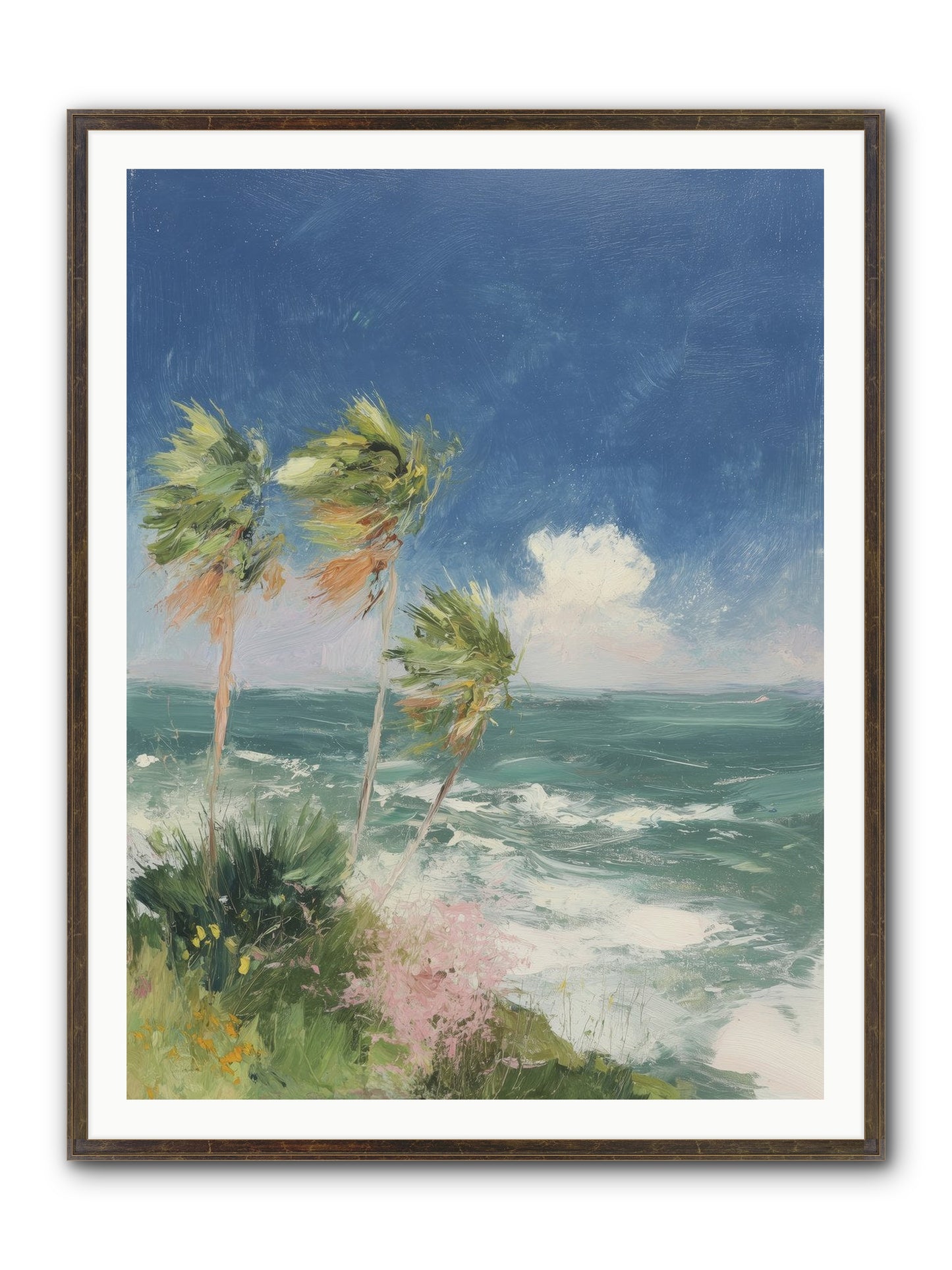Wind-Kissed Wandering Framed Print - Slimwoods Black/Gold 36x48