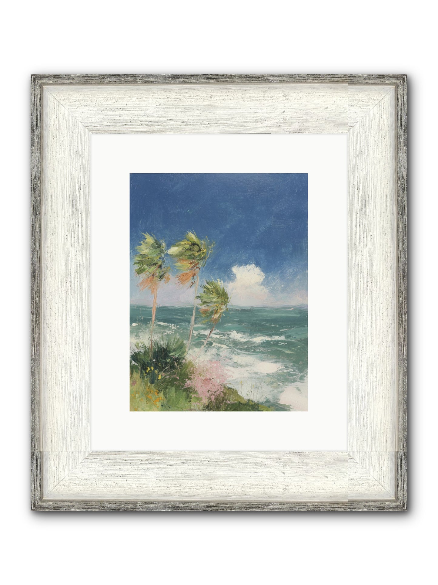 Wind-Kissed Wandering Framed Print - Driftwood White 9x12
