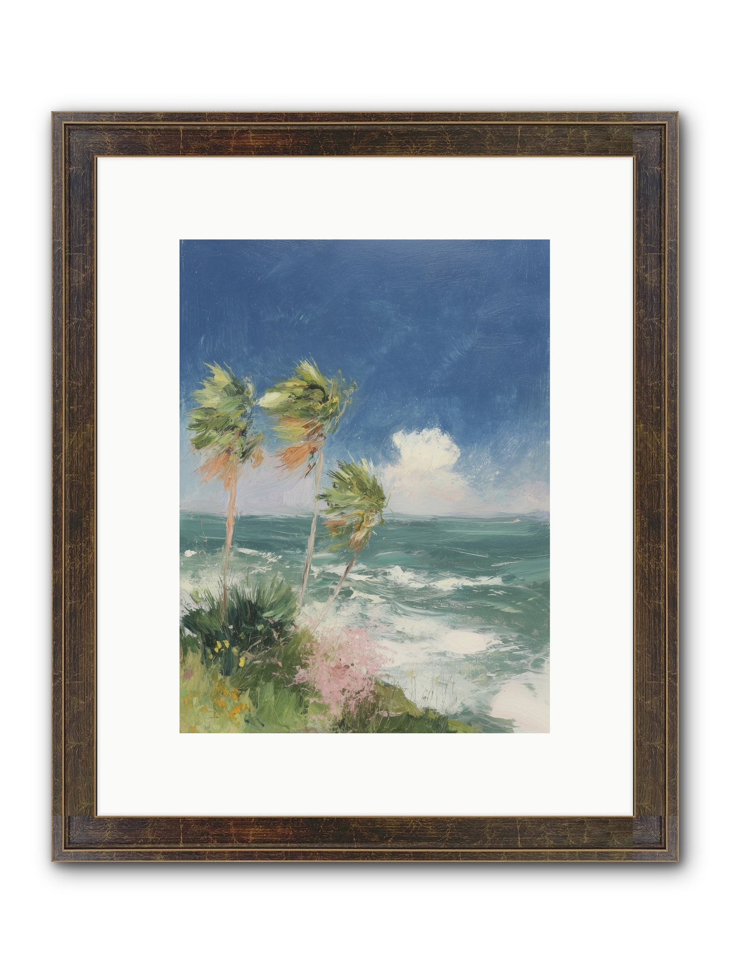 Wind-Kissed Wandering Framed Print - Slimwoods Black/Gold 9x12