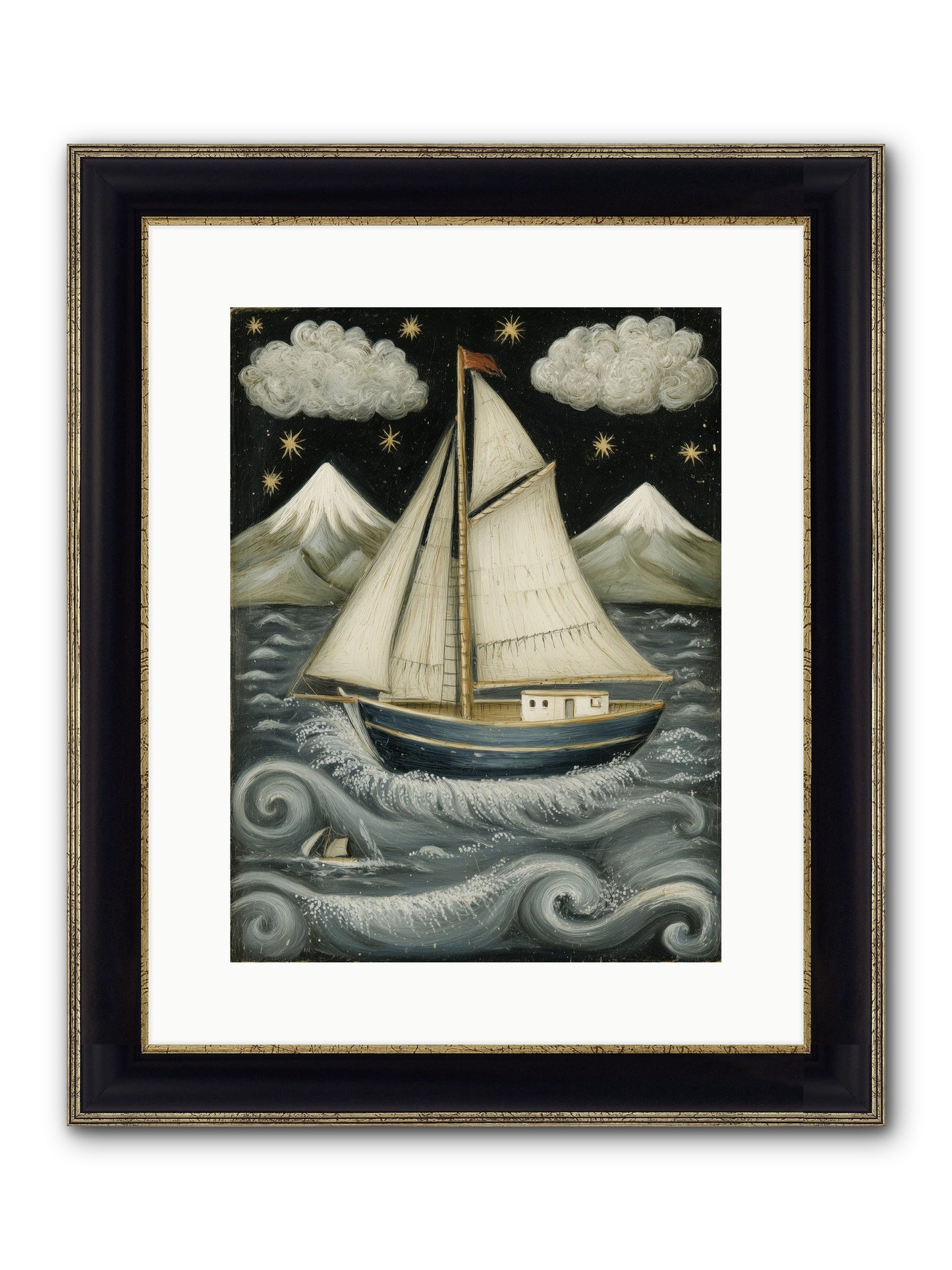 Wind Singer Framed Print - Black & Gold 12x16