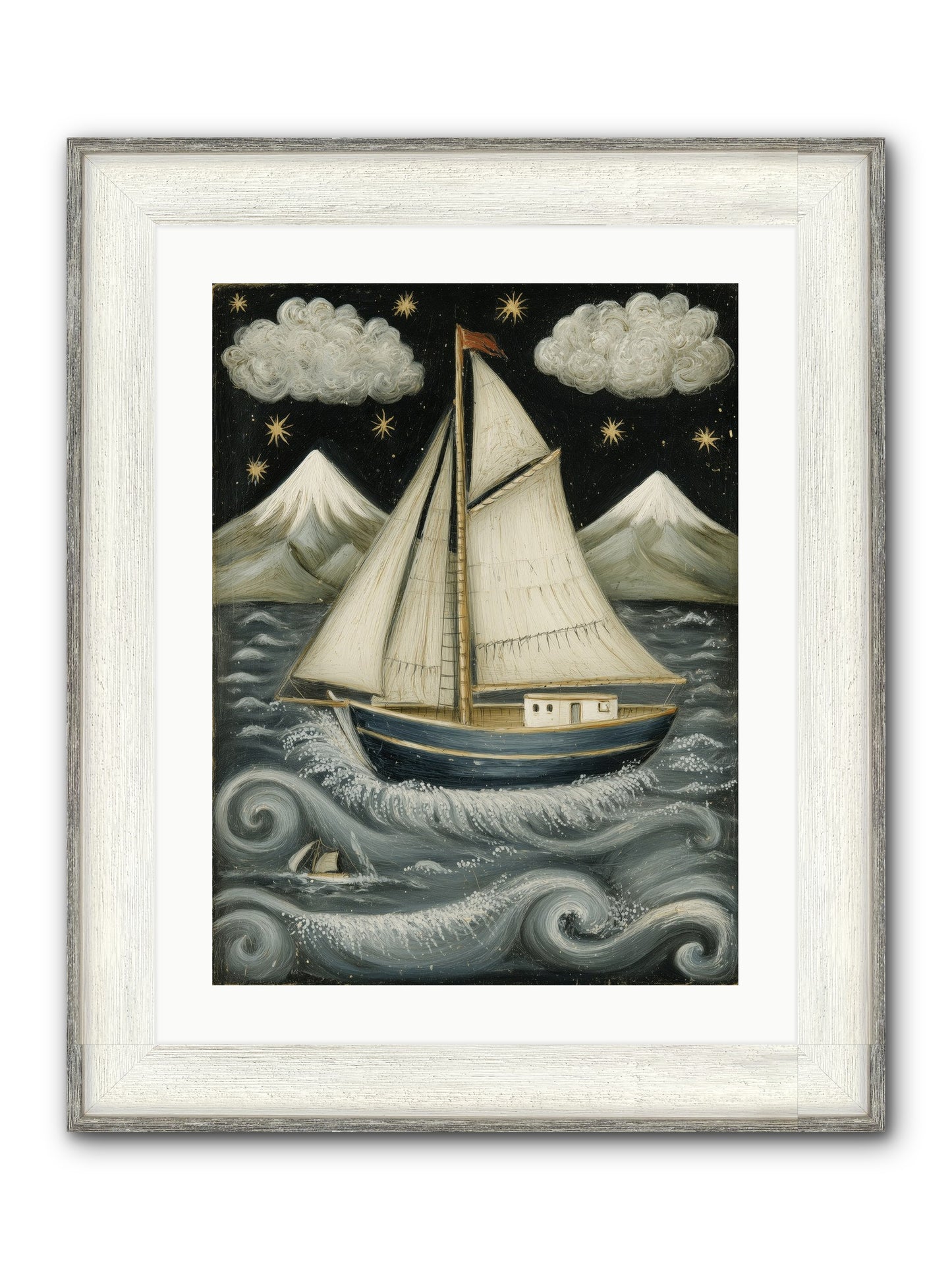 Wind Singer Framed Print - Driftwood White 18x24