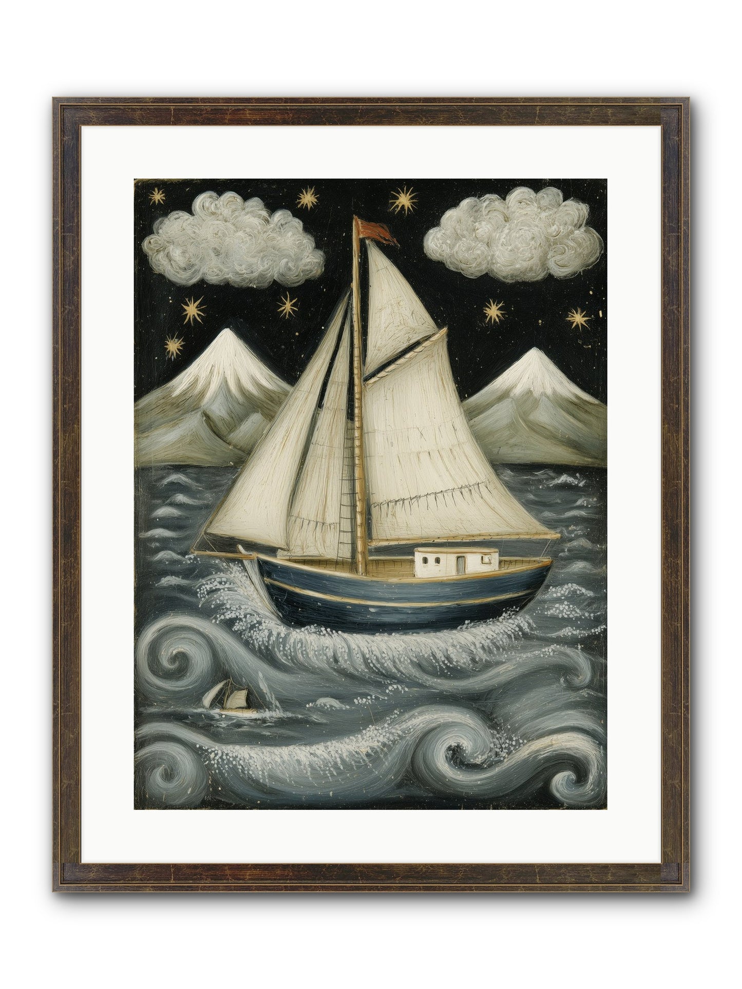 Wind Singer Framed Print - Slimwoods Black/Gold 18x24