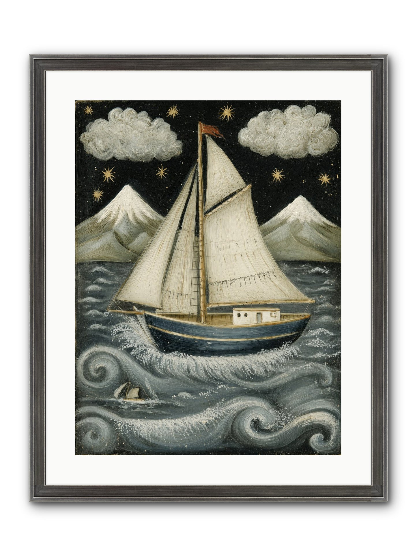 Wind Singer Framed Print - Slimwoods Black/Silver 18x24