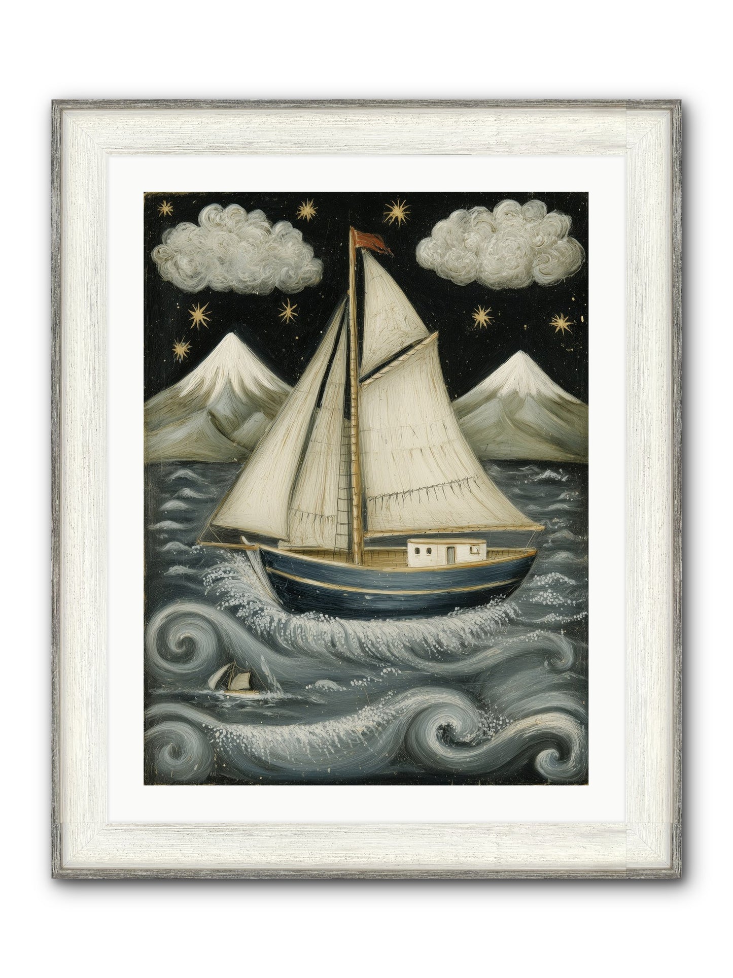 Wind Singer Framed Print - Driftwood White 24x32