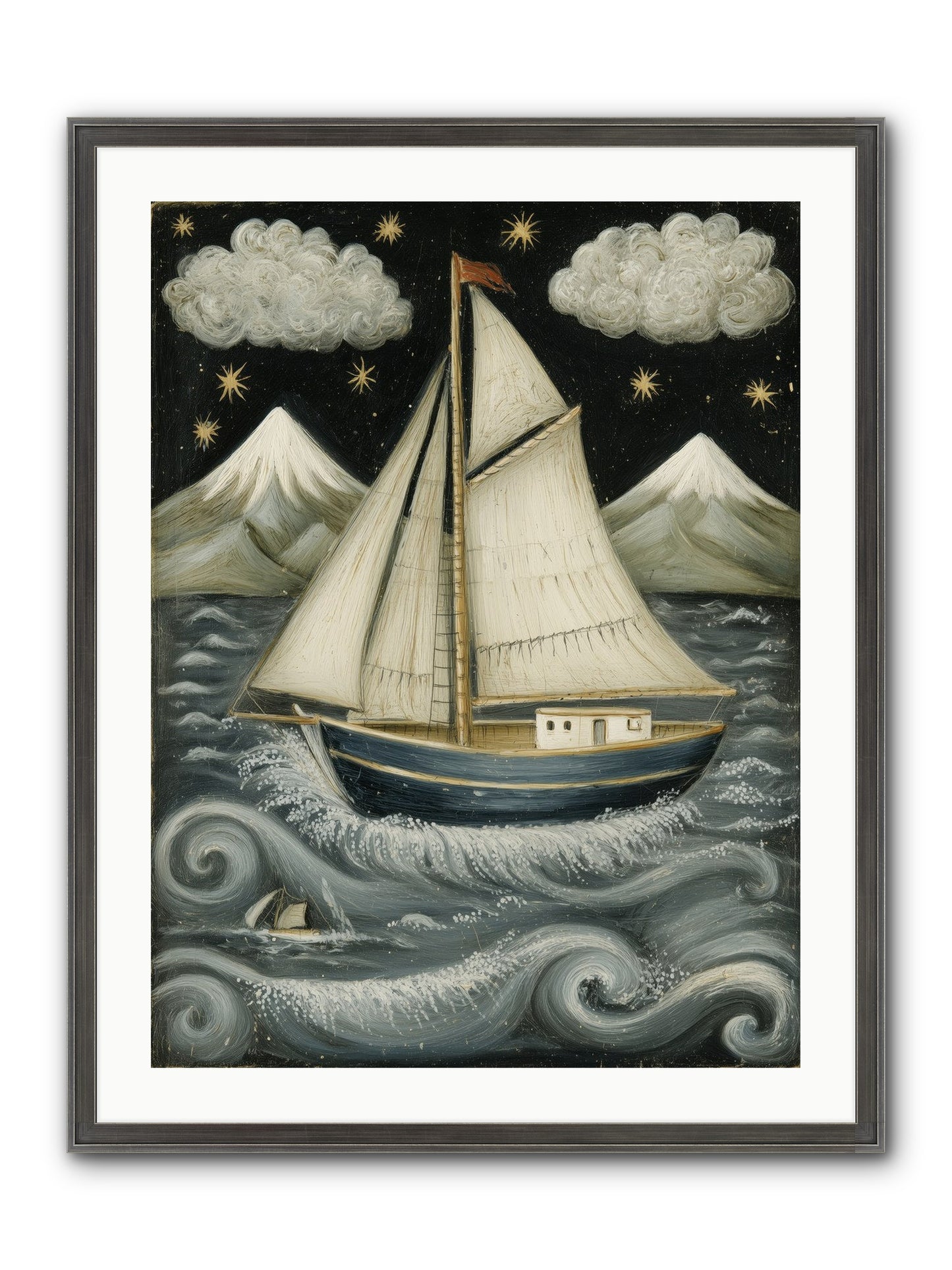 Wind Singer Framed Print - Slimwoods Black/Silver 24x32