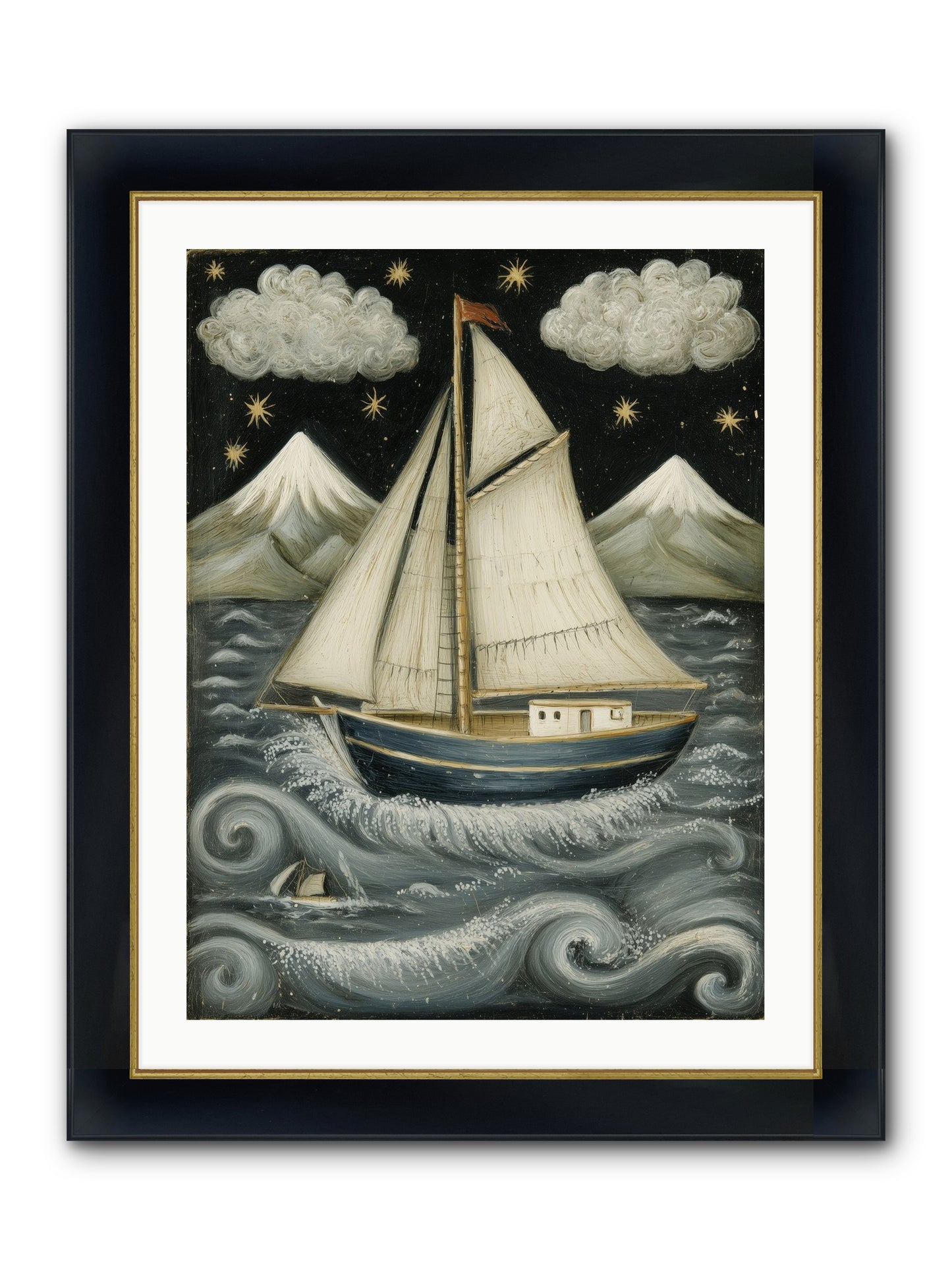 Wind Singer Framed Print - Wide Black w/Gold 24x32