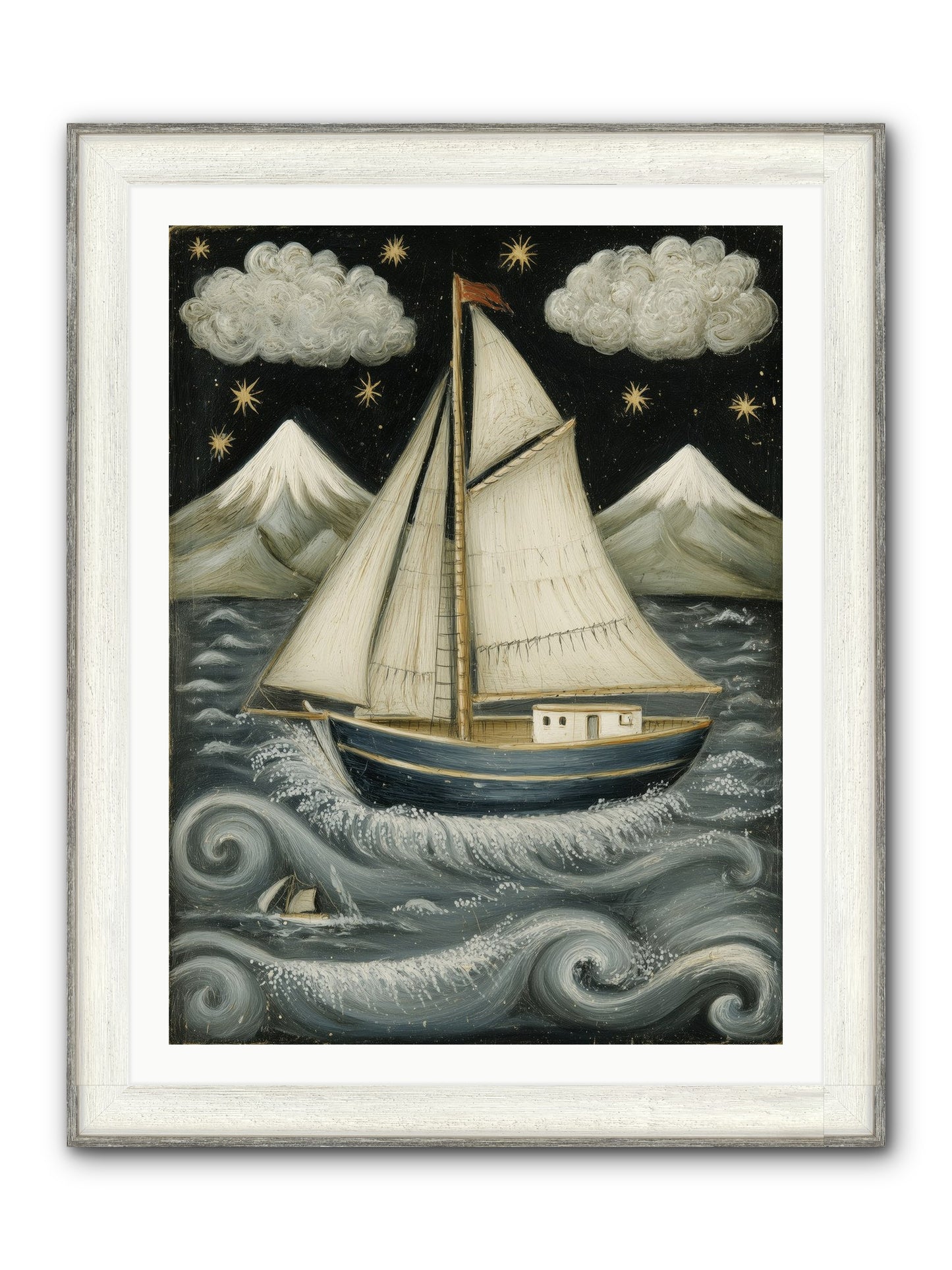 Wind Singer Framed Print - Driftwood White 30x40