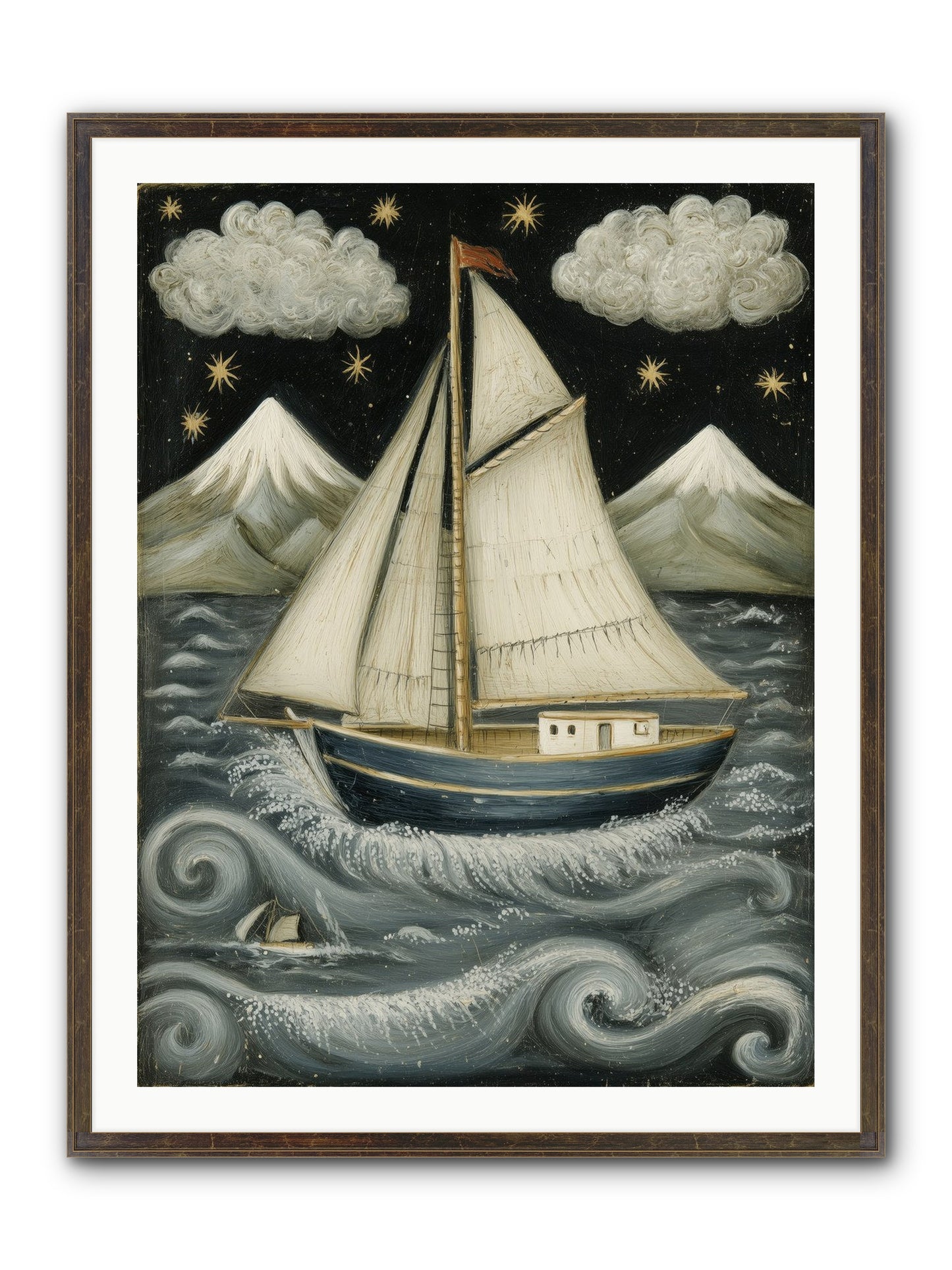 Wind Singer Framed Print - Slimwoods Black/Gold 30x40