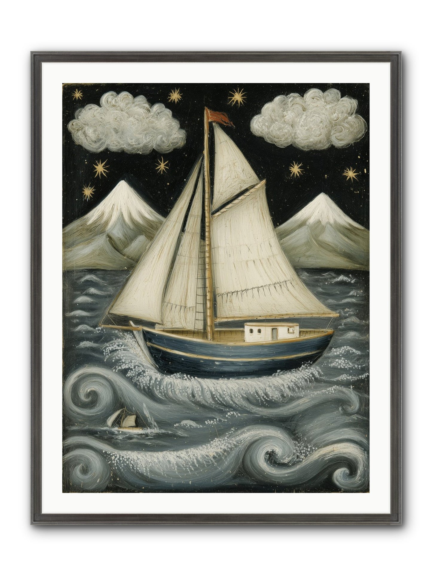 Wind Singer Framed Print - Slimwoods Black/Silver 30x40