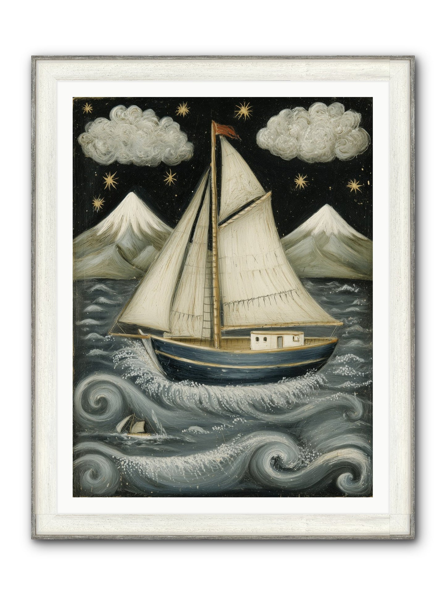 Wind Singer Framed Print - Driftwood White 36x48