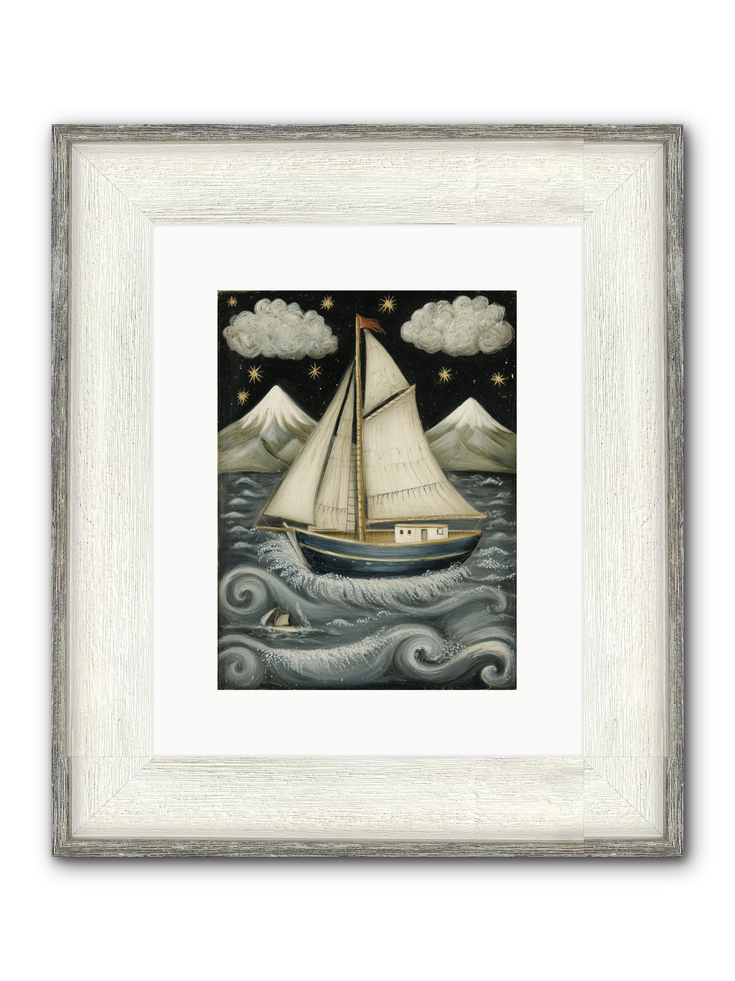 Wind Singer Framed Print - Driftwood White 9x12