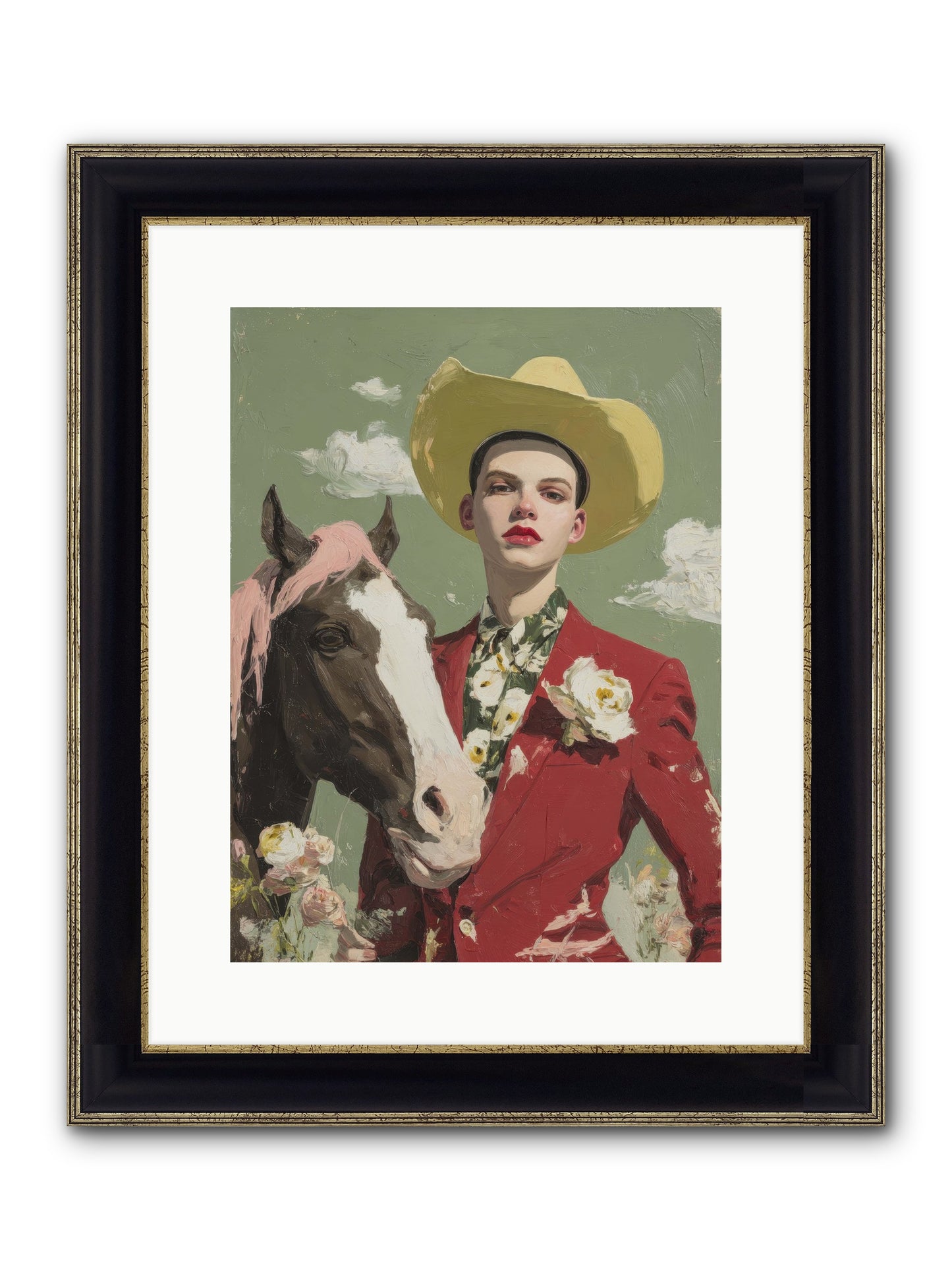 Wind-Spoken Promises Framed Print - Black & Gold 12x16