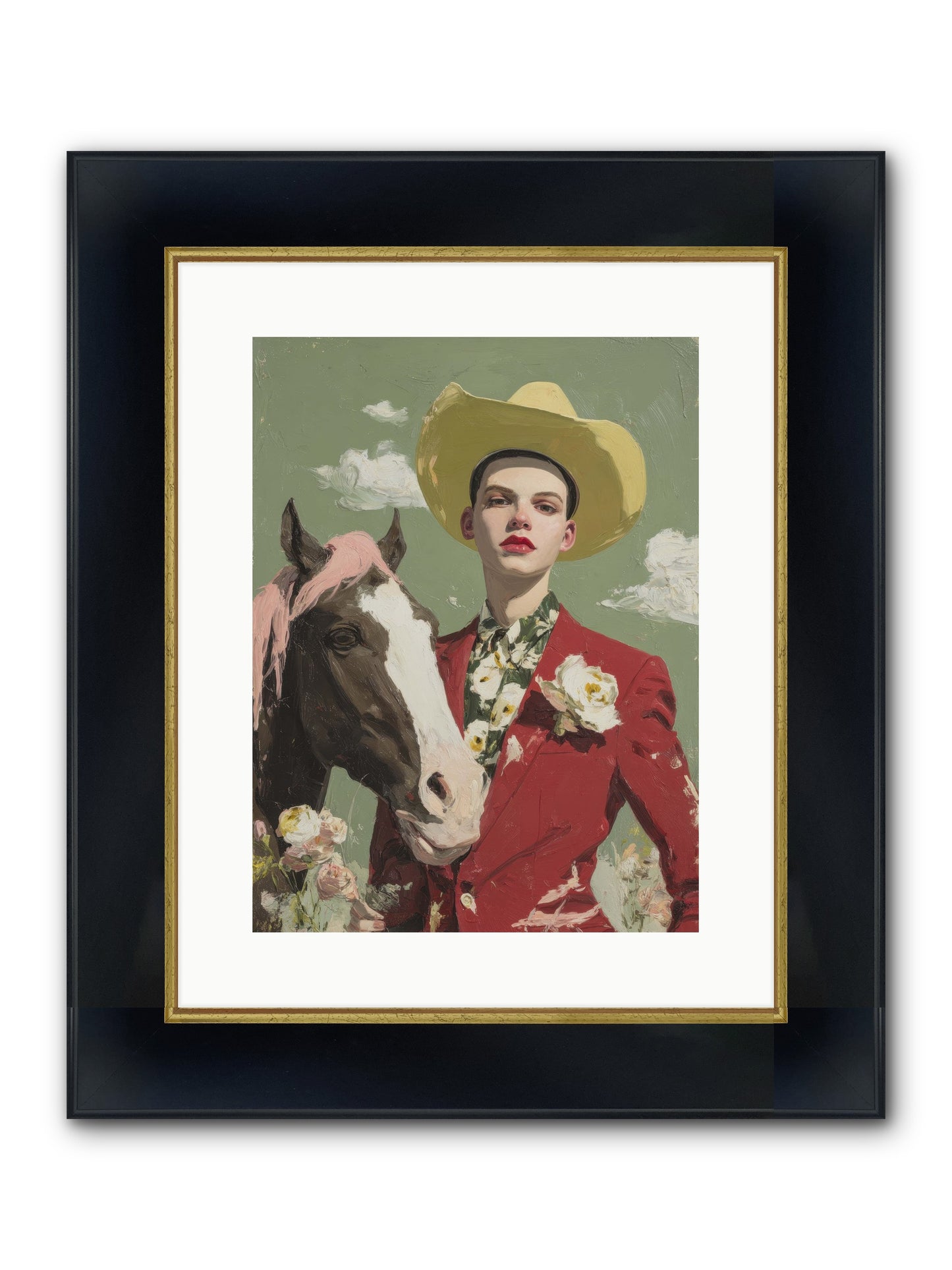 Wind-Spoken Promises Framed Print - Wide Black w/Gold 12x16