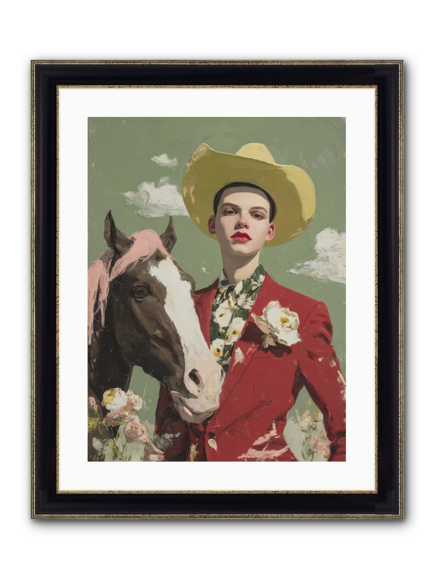 Wind-Spoken Promises Framed Print - Black & Gold 18x24