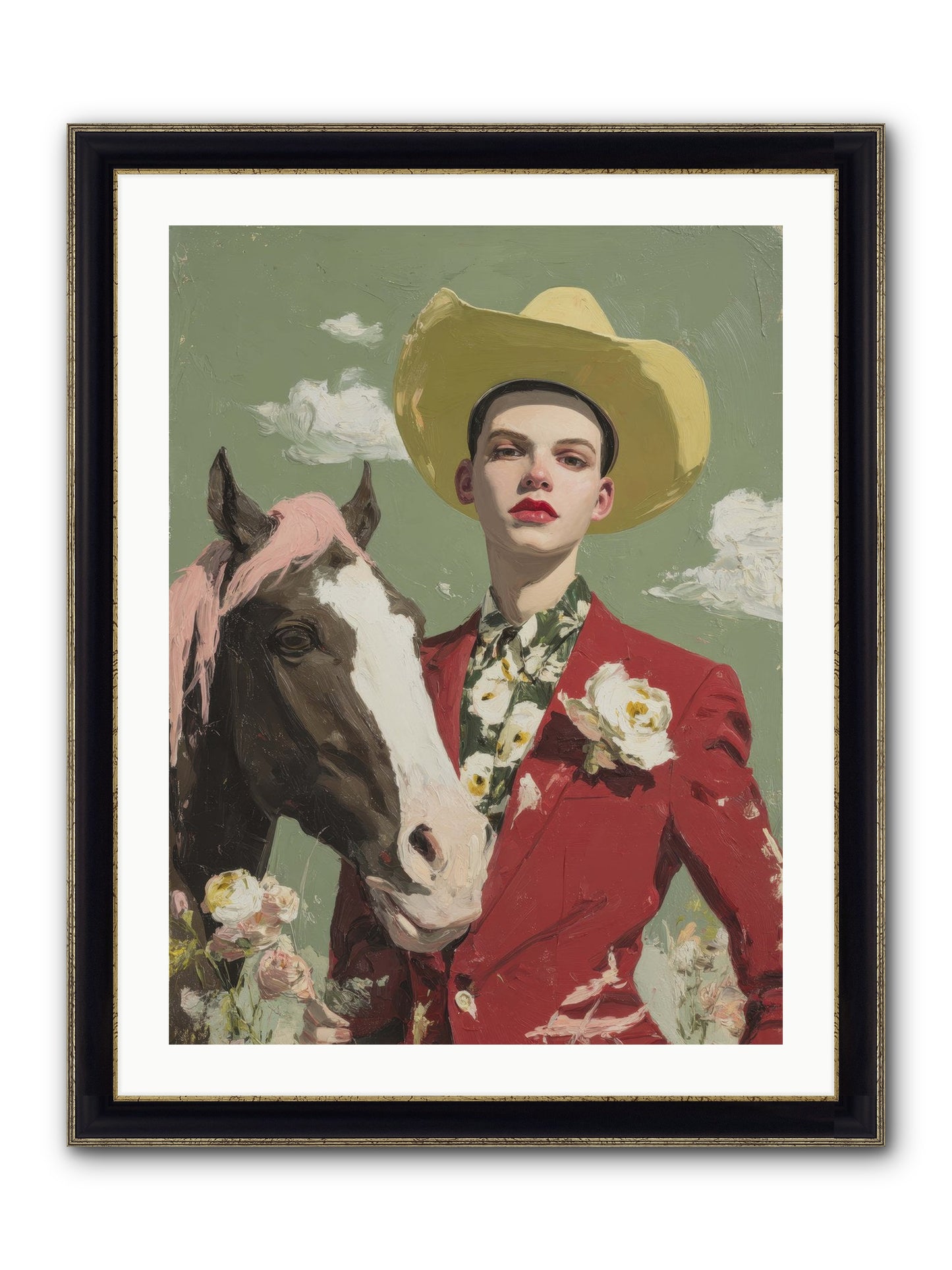 Wind-Spoken Promises Framed Print - Black & Gold 24x32