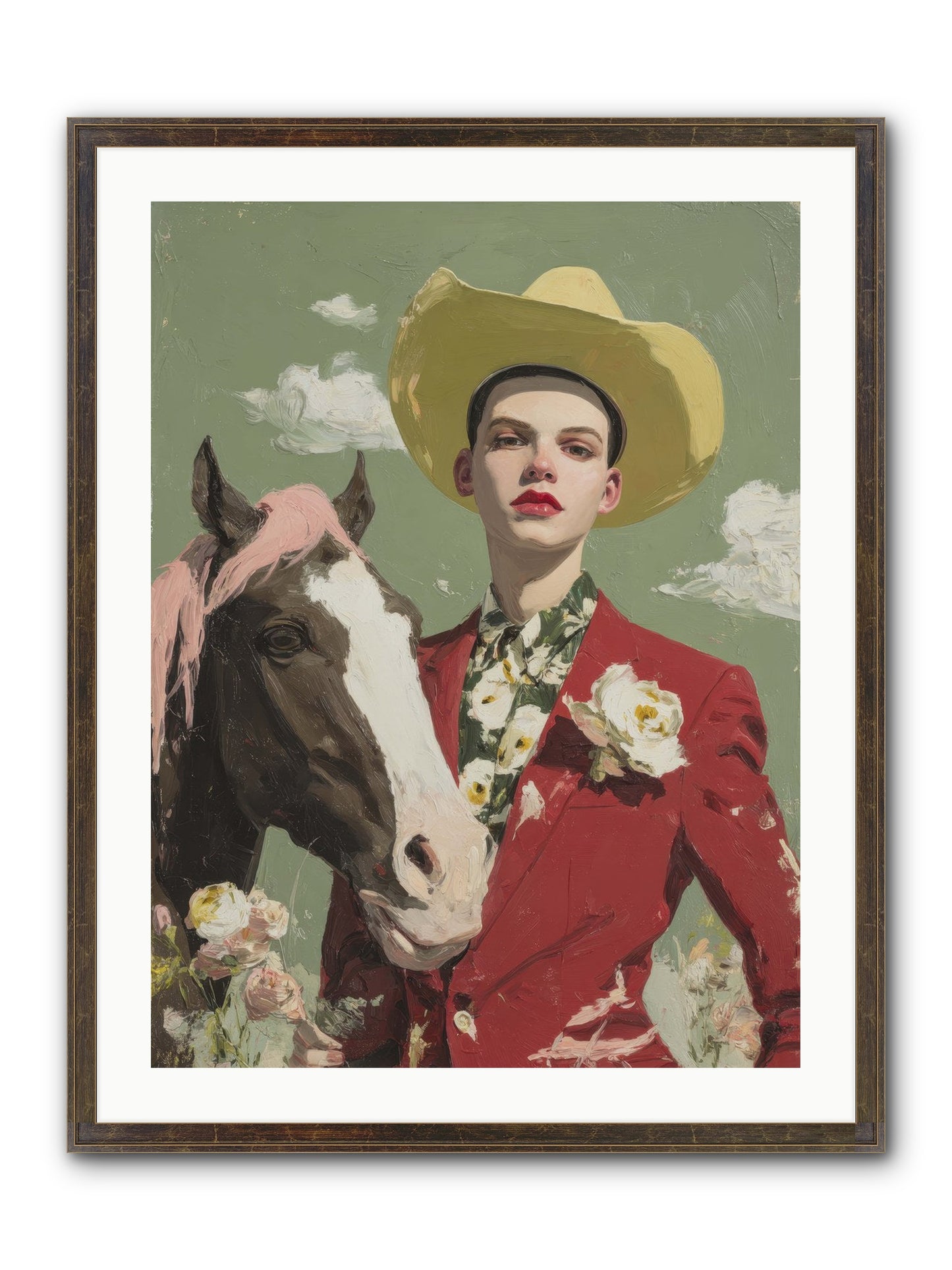 Wind-Spoken Promises Framed Print - Slimwoods Black/Gold 24x32