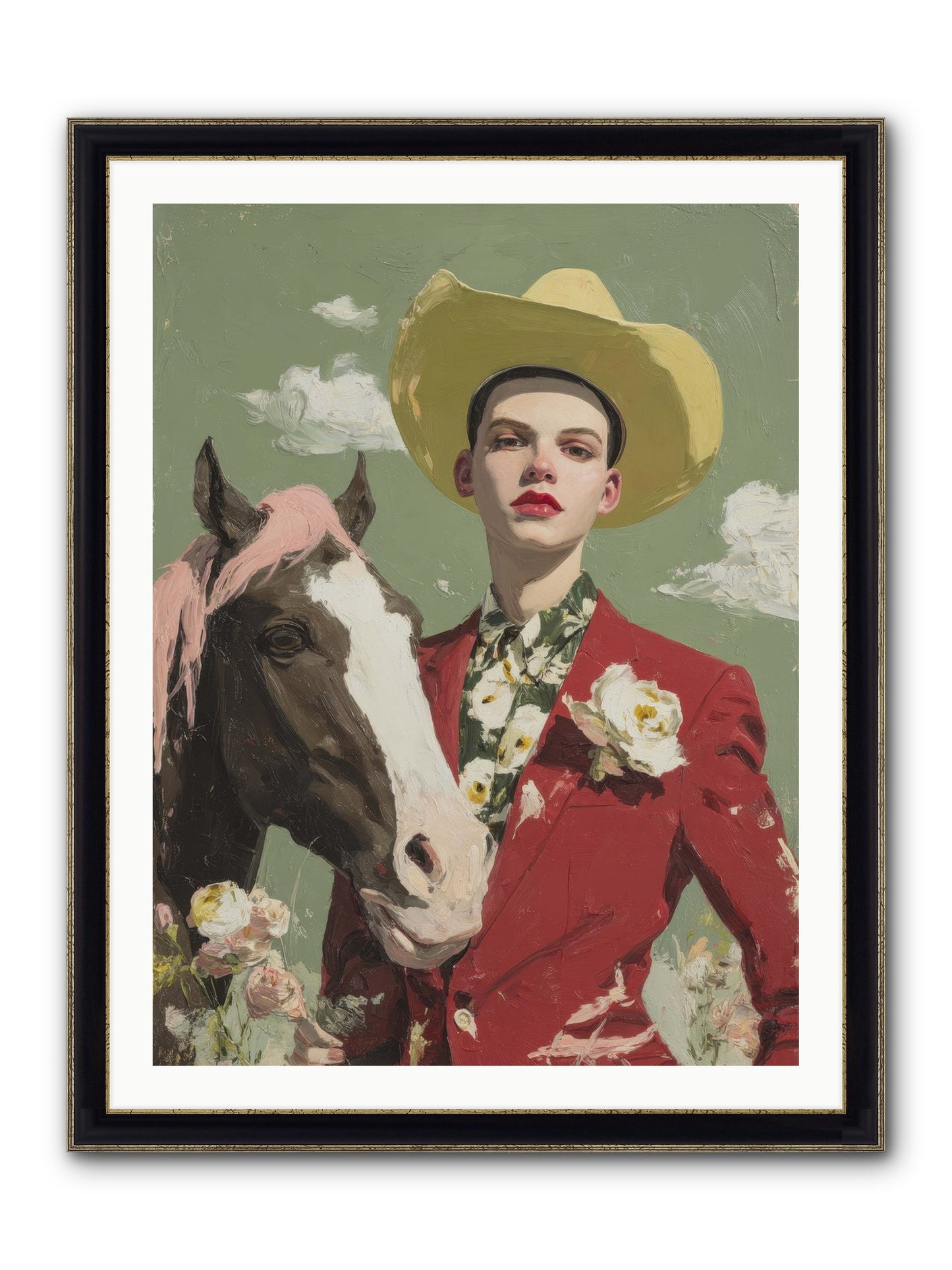 Wind-Spoken Promises Framed Print - Black & Gold 30x40