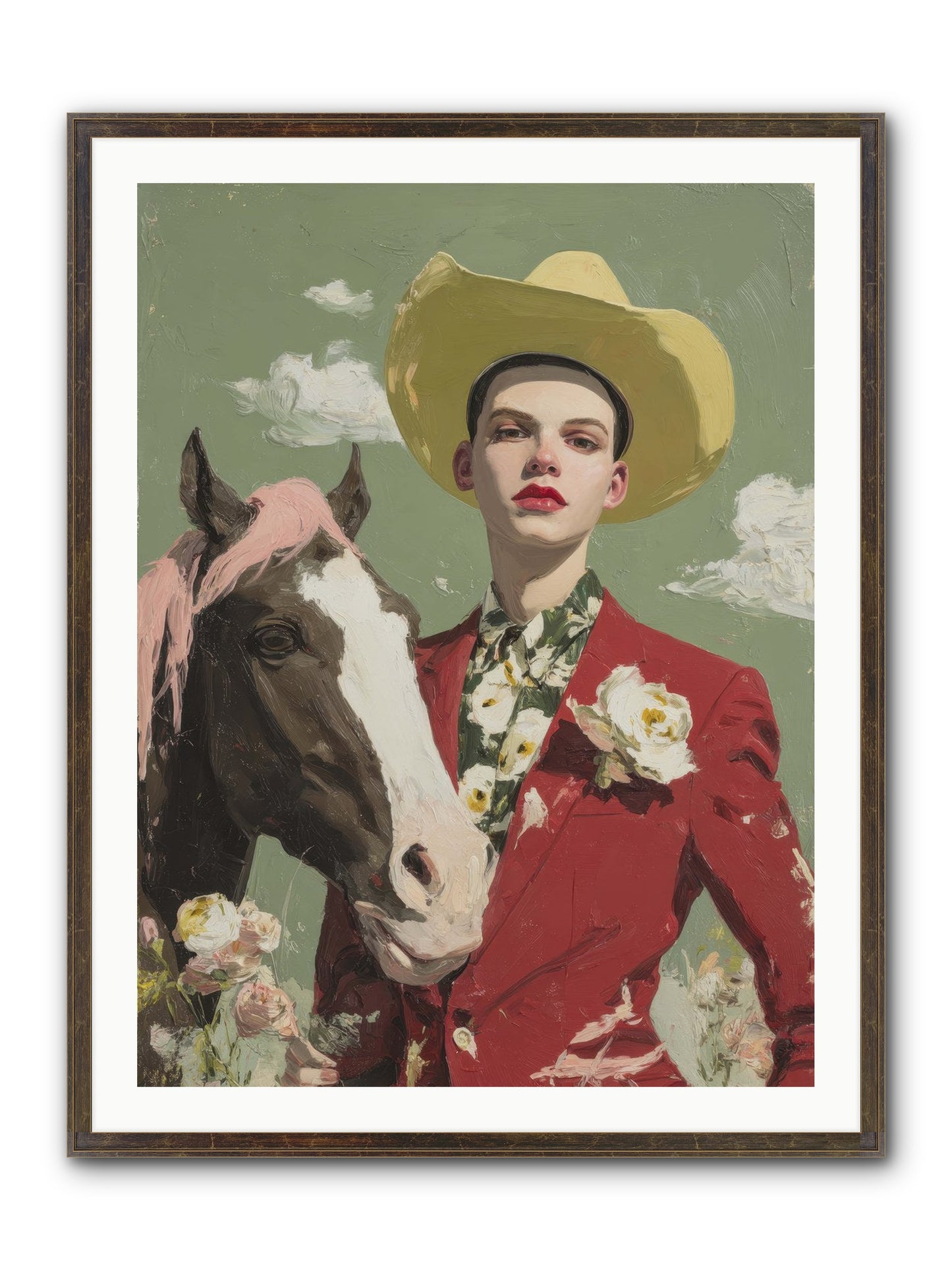 Wind-Spoken Promises Framed Print - Slimwoods Black/Gold 30x40