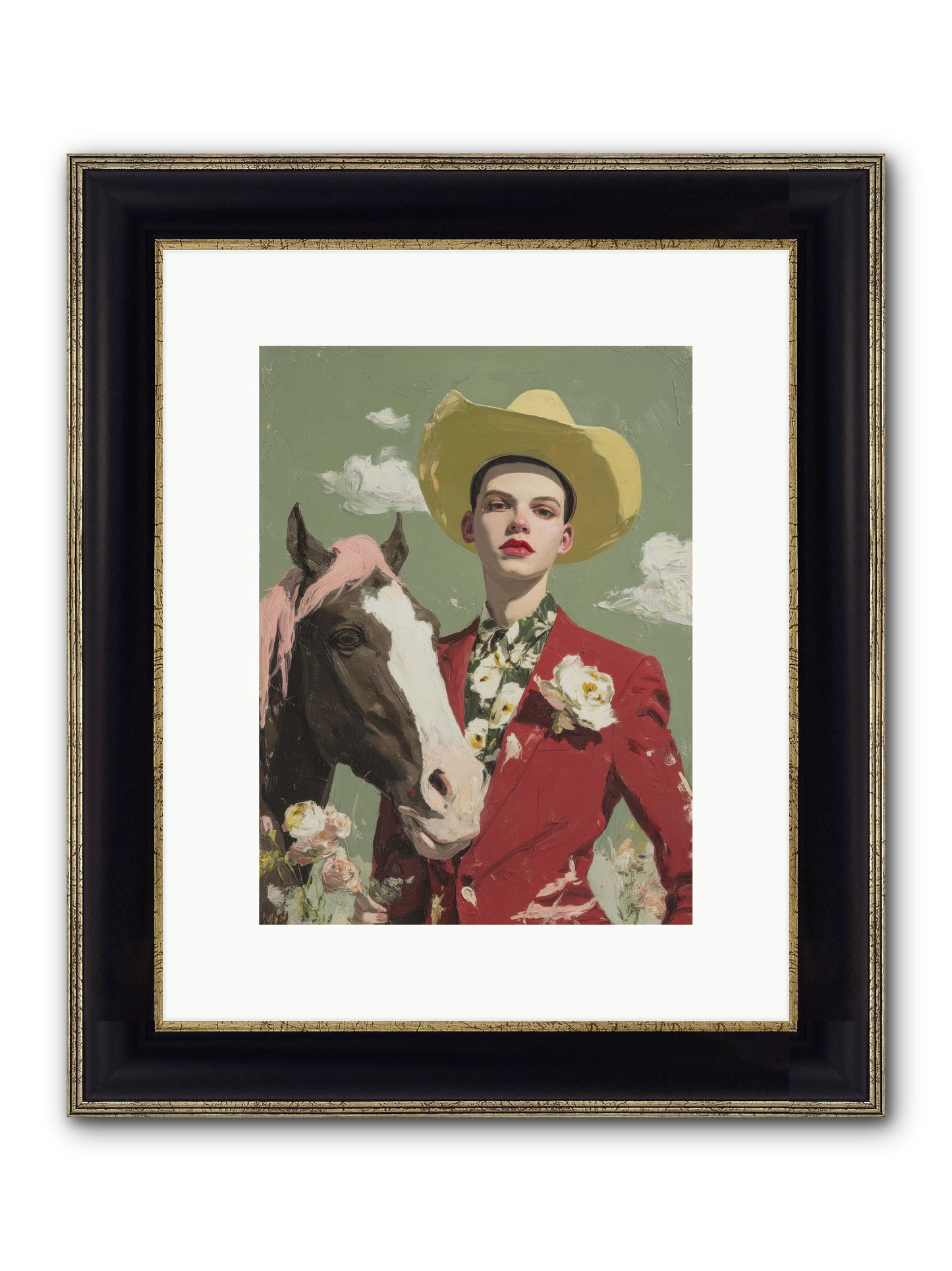 Wind-Spoken Promises Framed Print - Black & Gold 9x12
