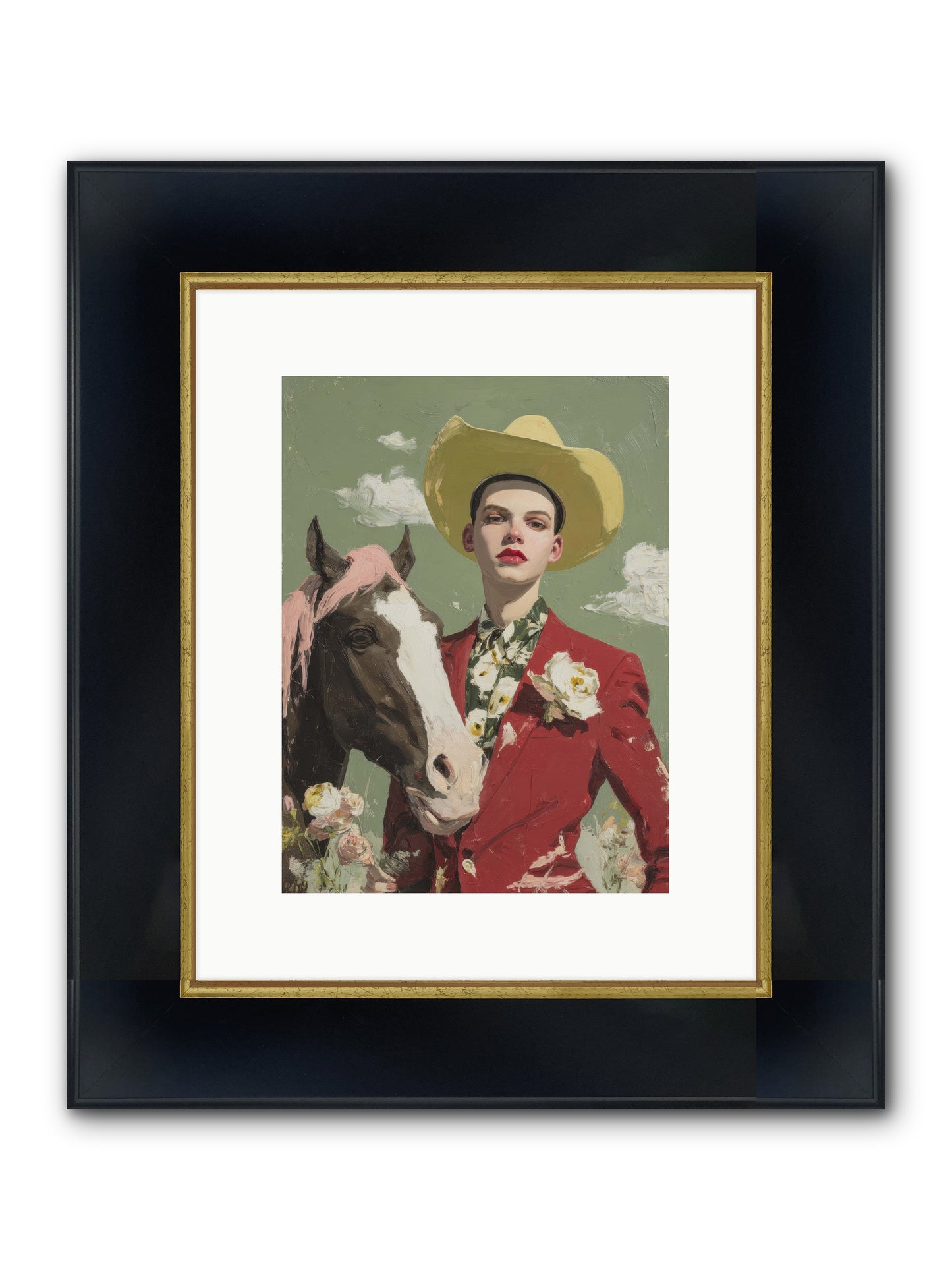 Wind-Spoken Promises Framed Print - Wide Black w/Gold 9x12