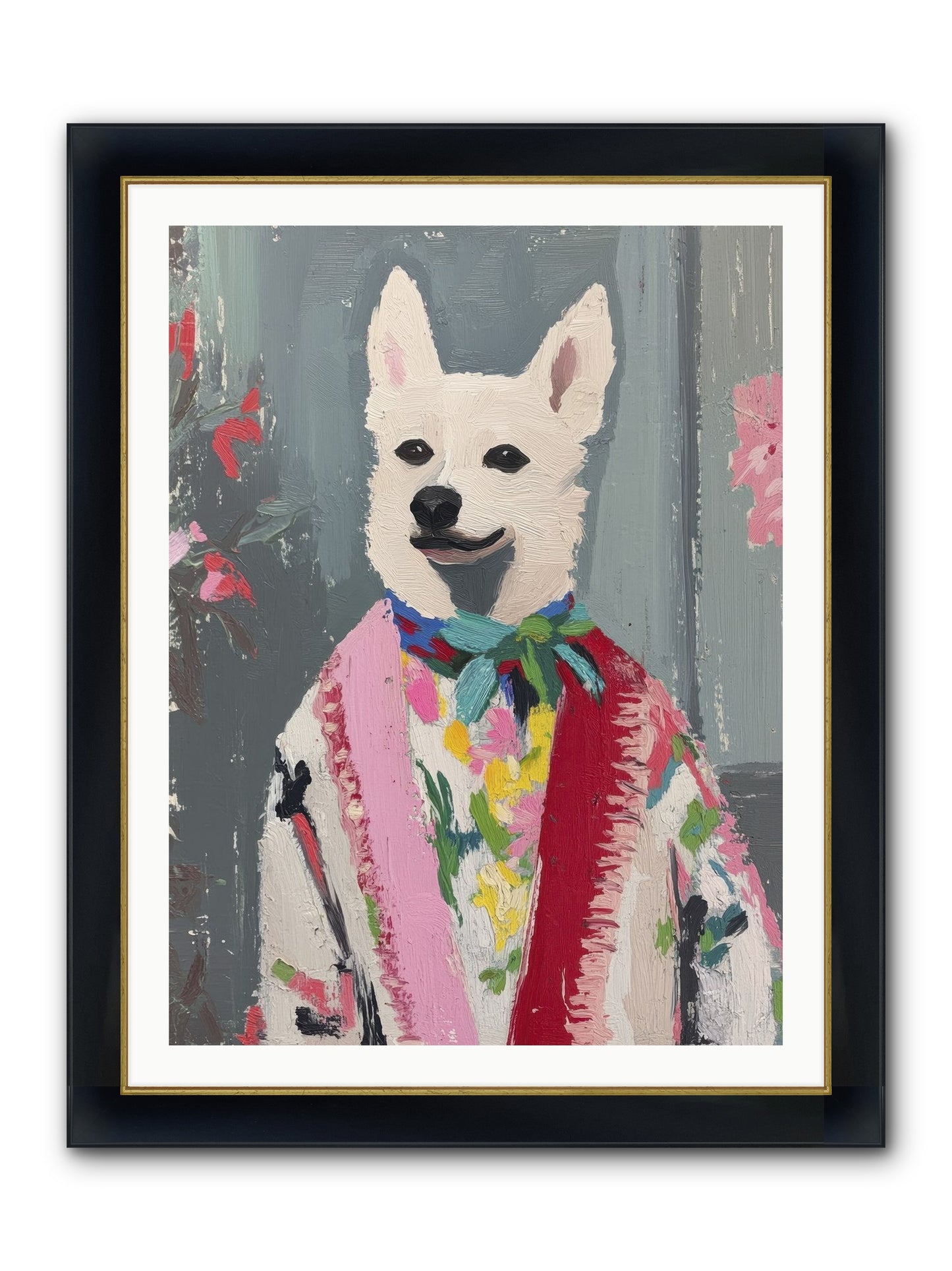 Window Seat Philosopher Framed Print - Wide Black w/Gold 30x40