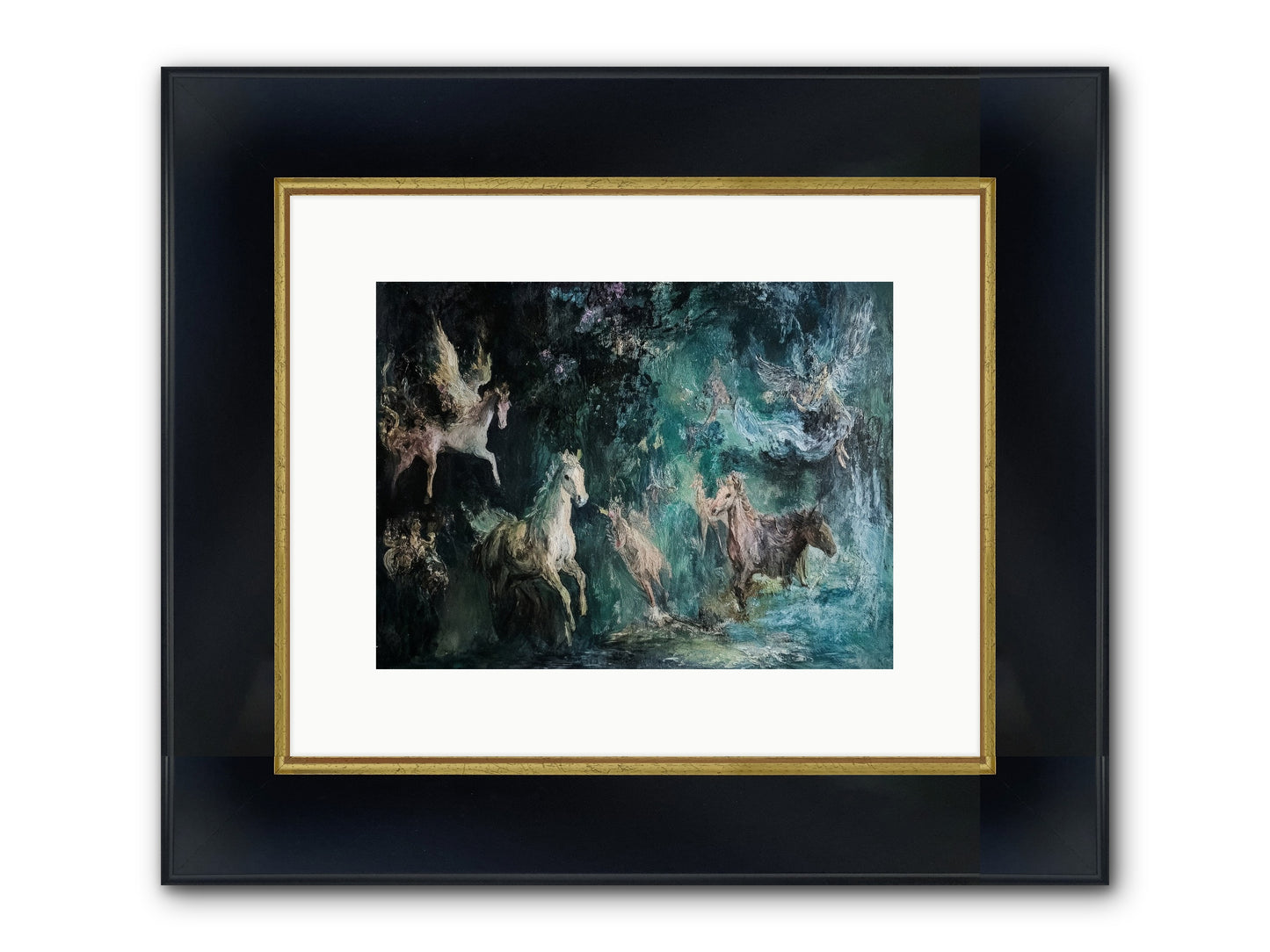Windsor Legends Framed Print - Wide Black w/Gold 12x9