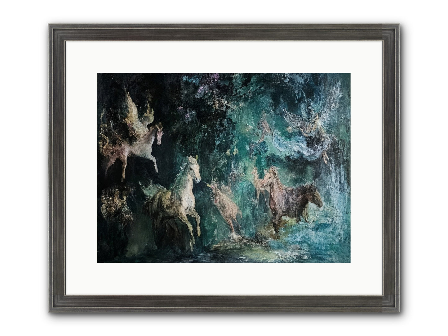 Windsor Legends Framed Print - Slimwoods Black/Silver 16x12