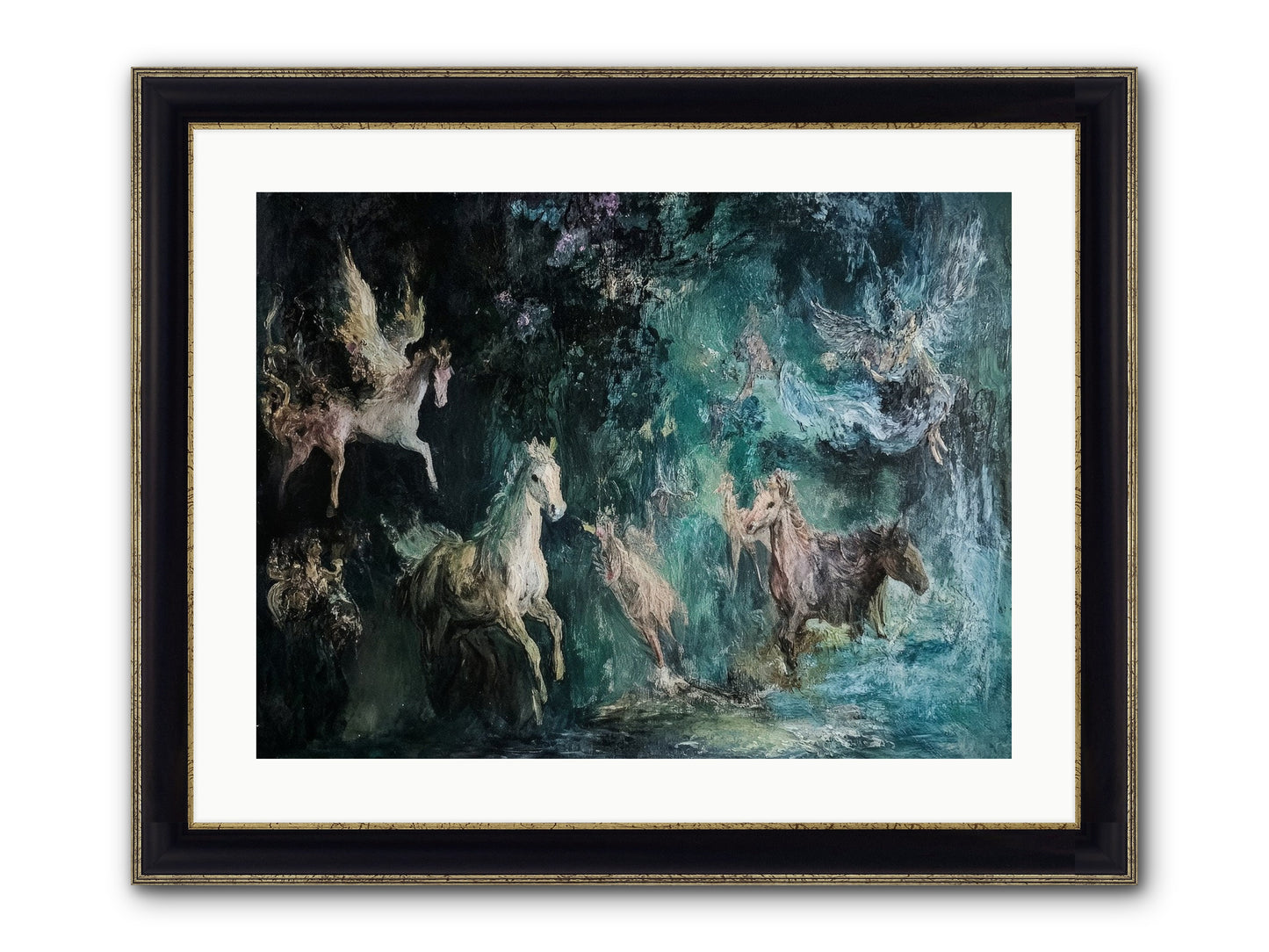 Windsor Legends Framed Print - Black & Gold 24x18