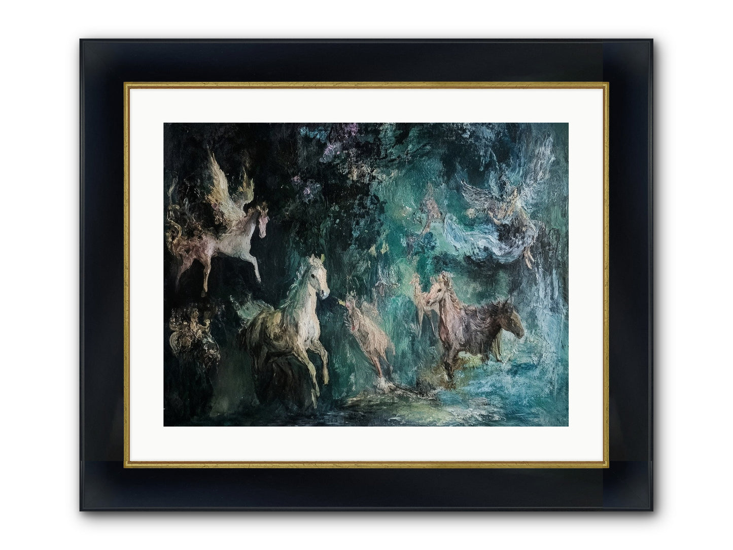 Windsor Legends Framed Print - Wide Black w/Gold 24x18