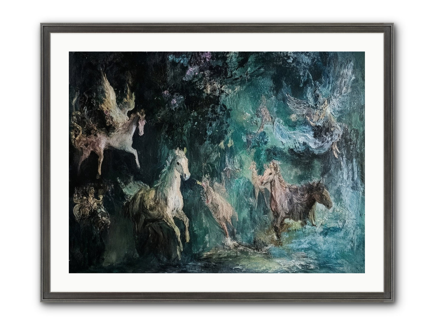 Windsor Legends Framed Print - Slimwoods Black/Silver 32x24