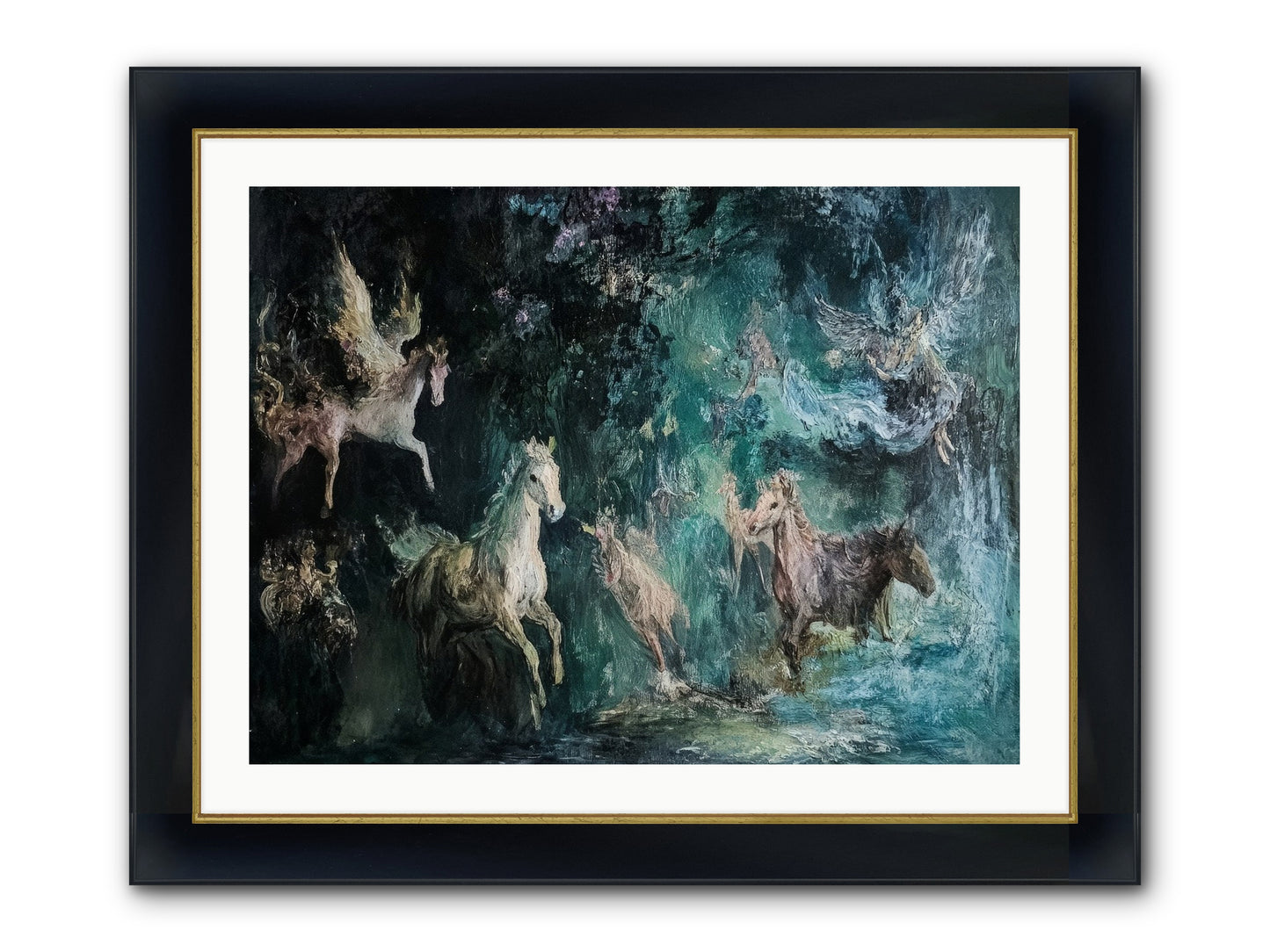 Windsor Legends Framed Print - Wide Black w/Gold 32x24