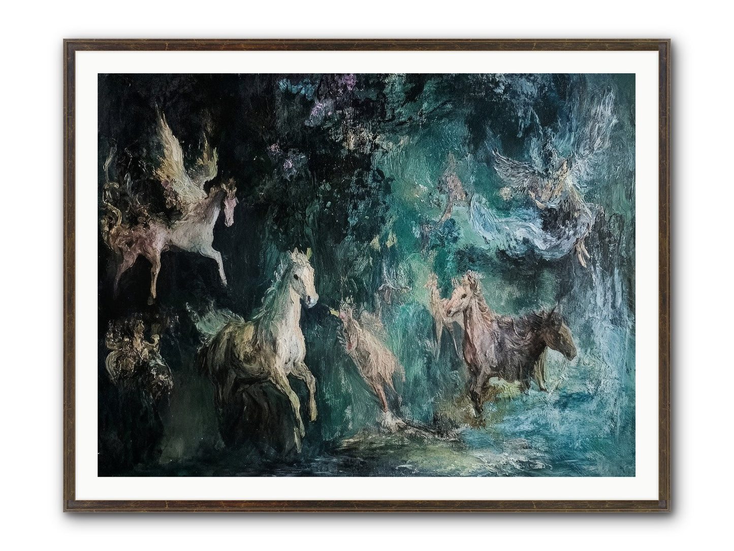 Windsor Legends Framed Print - Slimwoods Black/Gold 48x36
