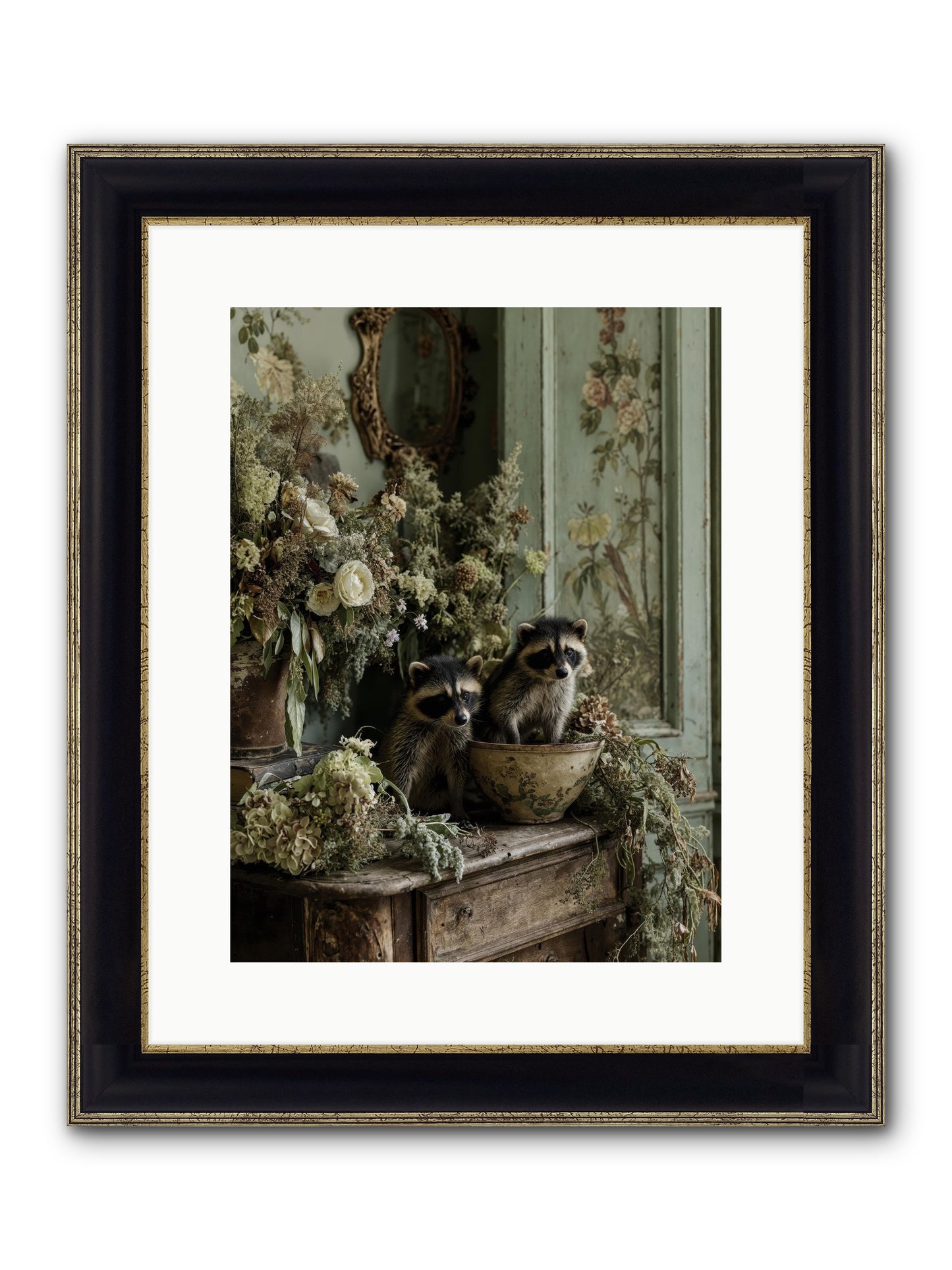 Windsor Road Framed Print - Black & Gold 12x16