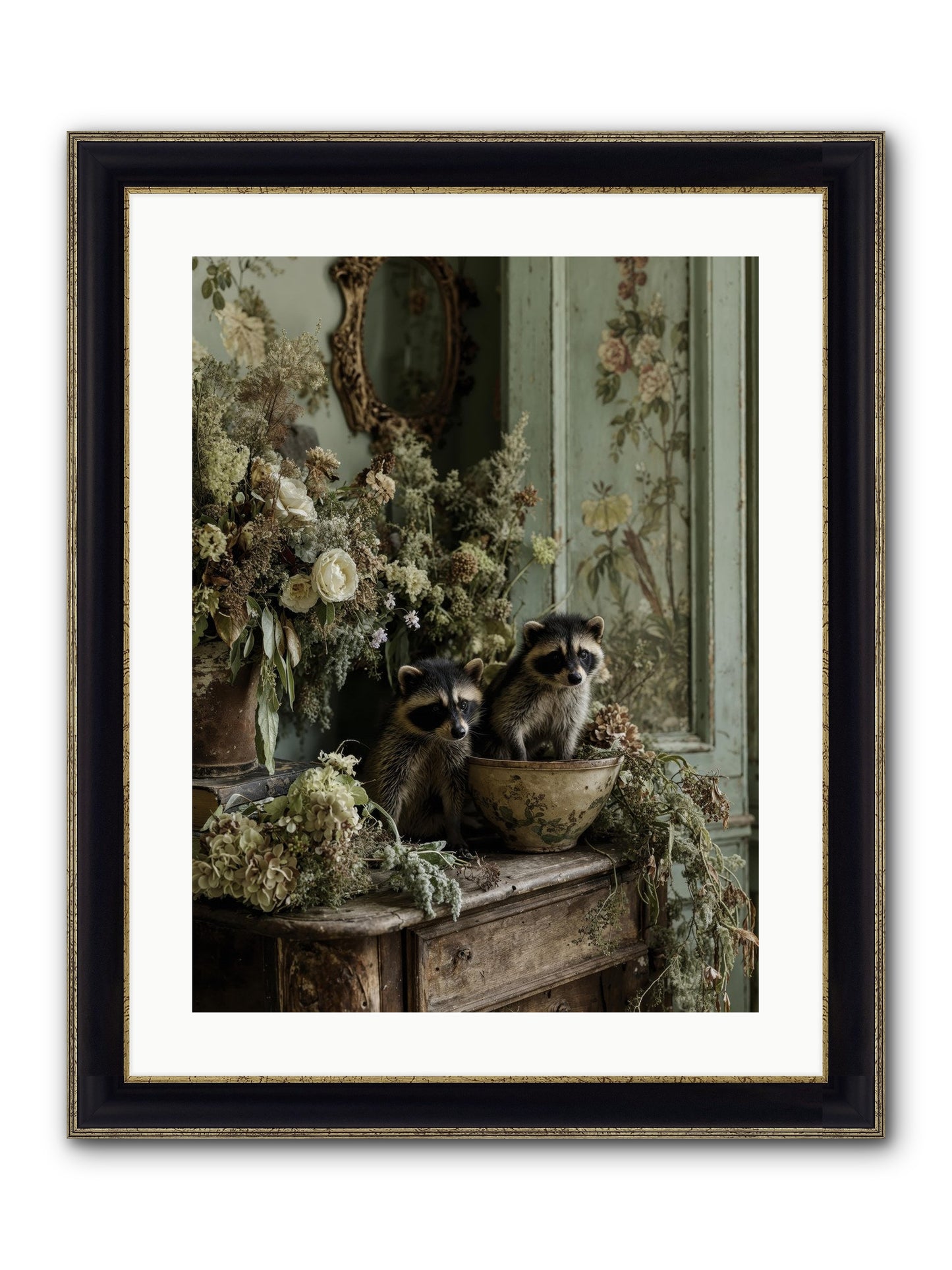 Windsor Road Framed Print - Black & Gold 18x24