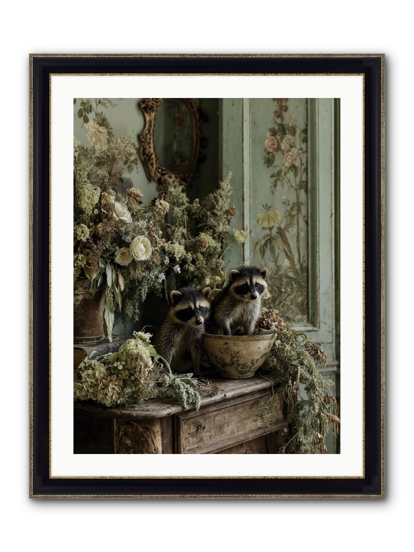 Windsor Road Framed Print - Black & Gold 24x32