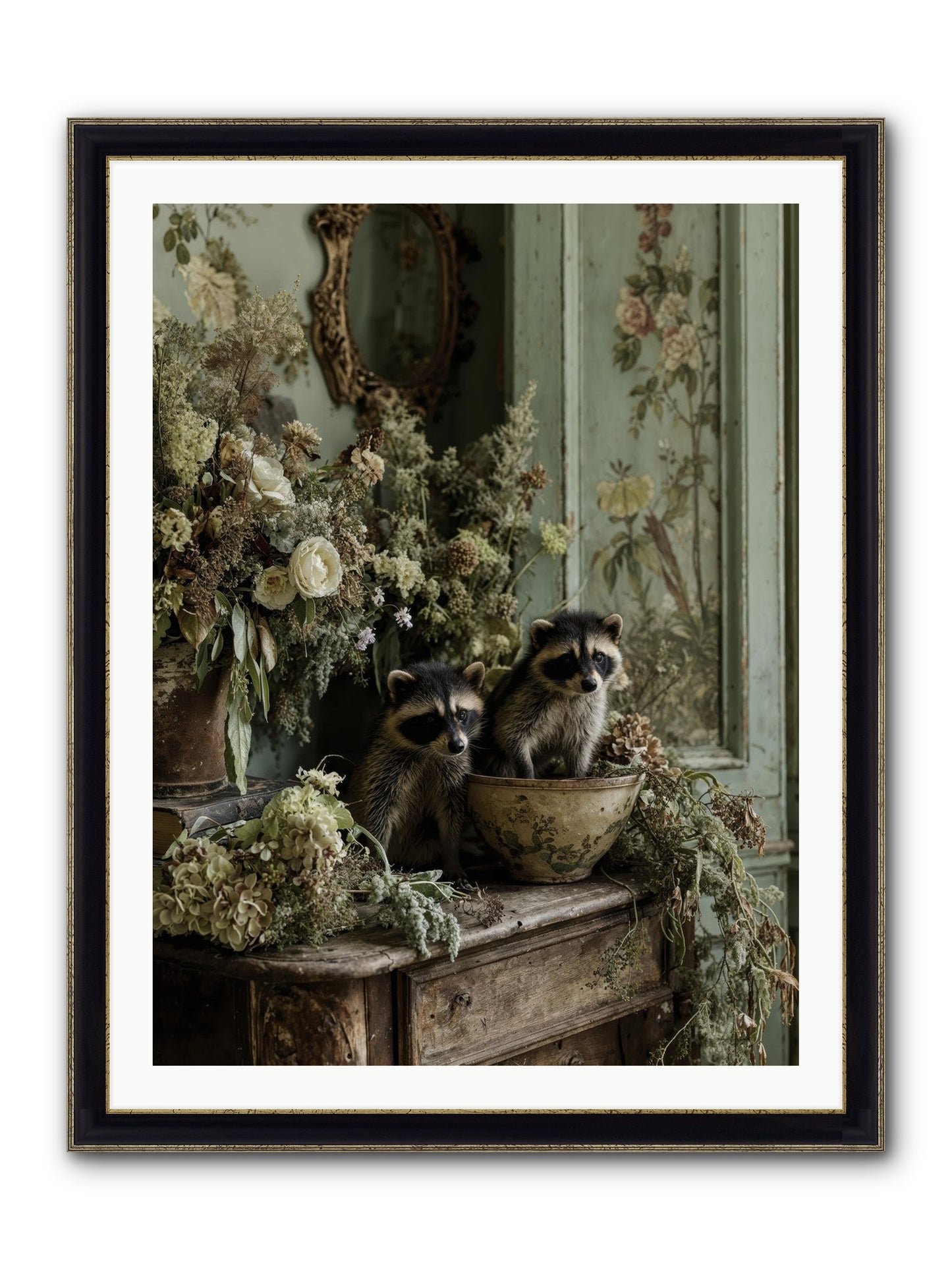 Windsor Road Framed Print - Black & Gold 30x40