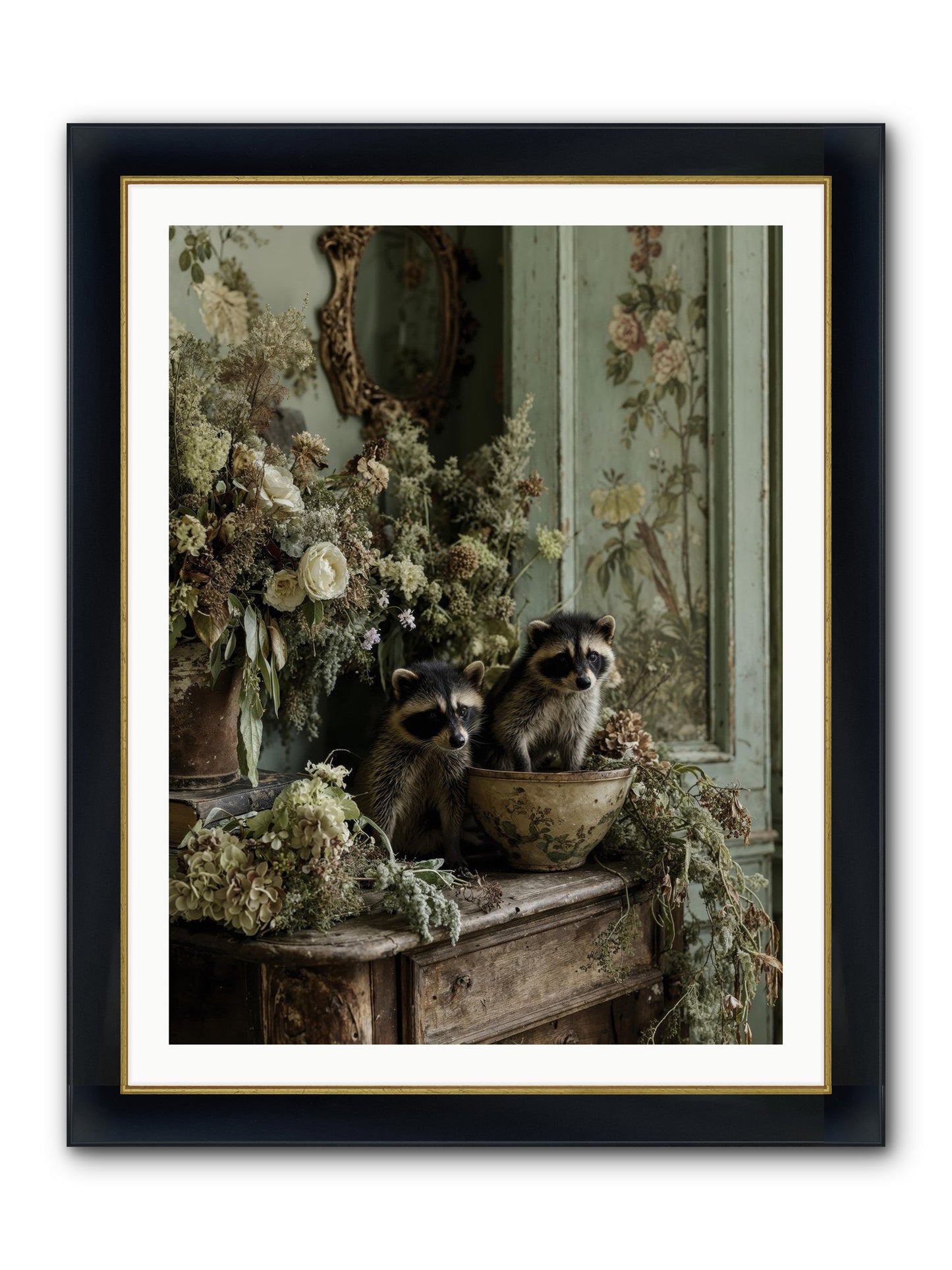 Windsor Road Framed Print - Wide Black w/Gold 30x40