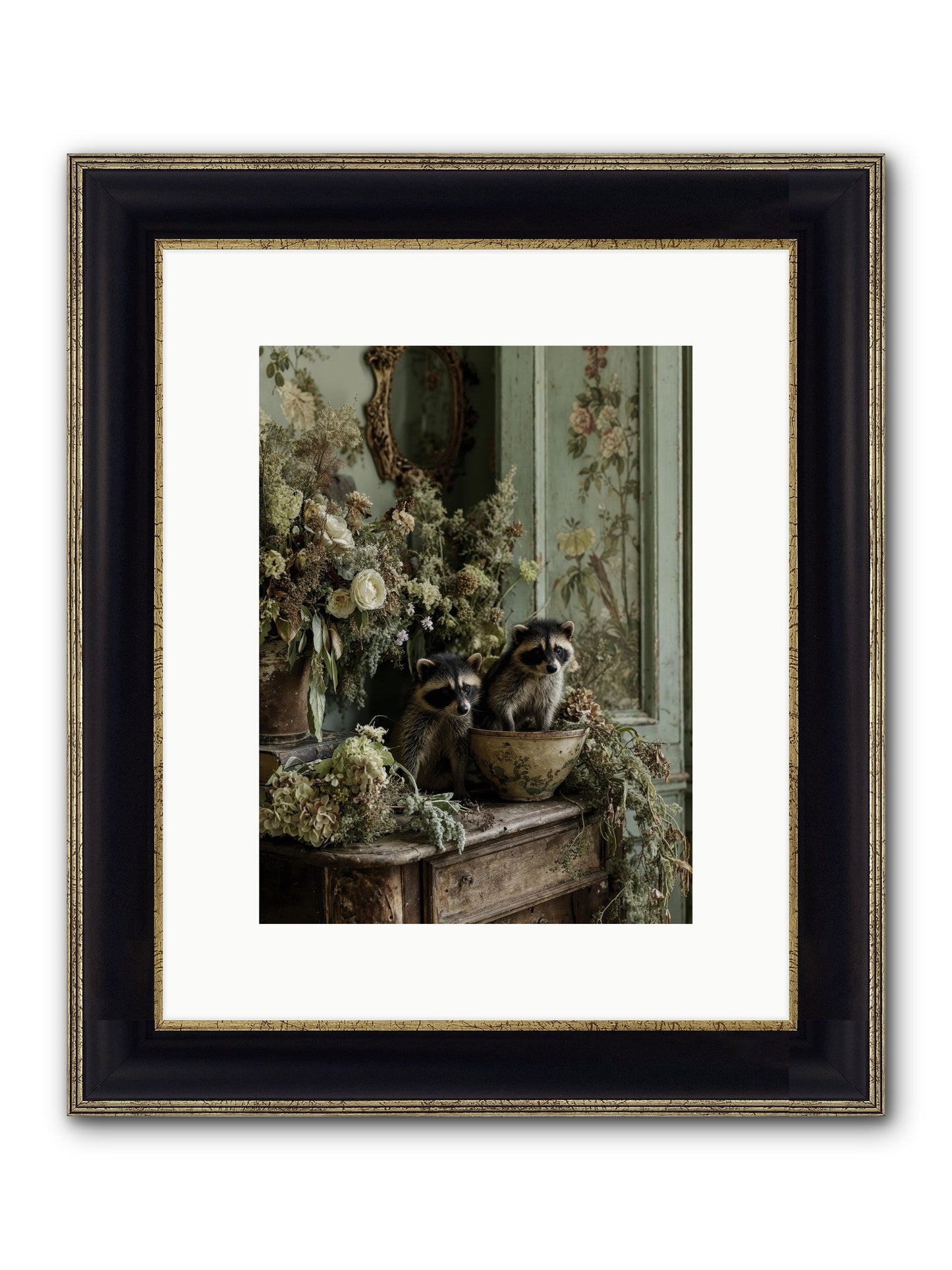 Windsor Road Framed Print - Black & Gold 9x12
