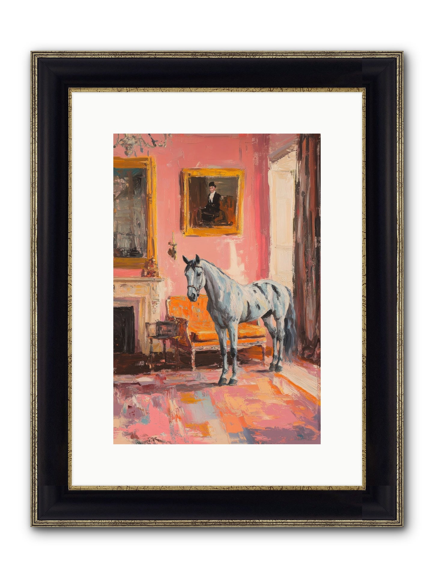 Windsor Whisper Framed Print - Black & Gold 10x15