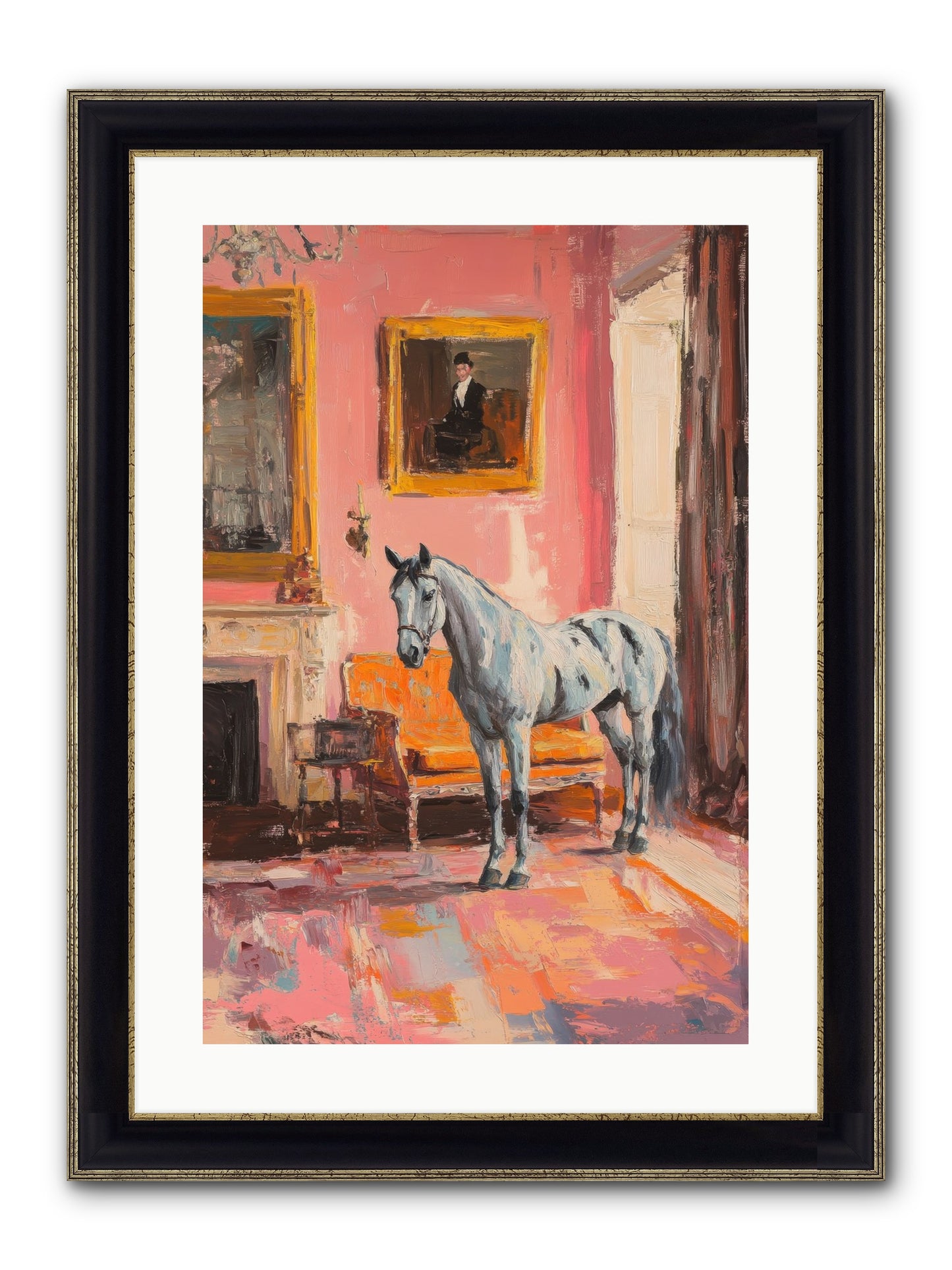Windsor Whisper Framed Print - Black & Gold 16x24