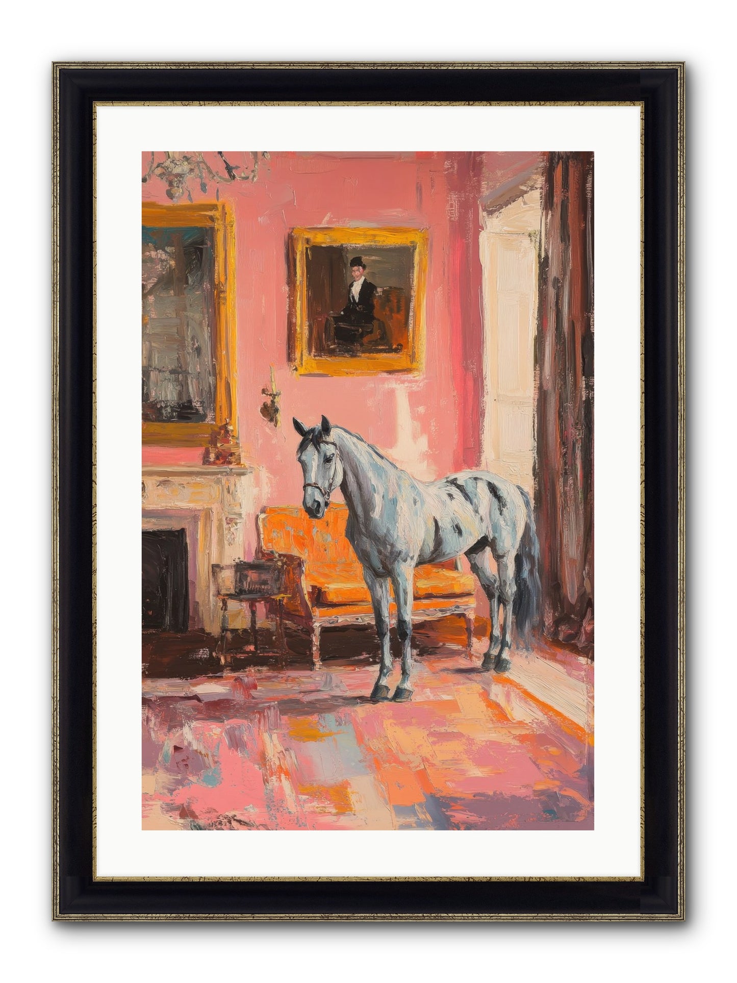 Windsor Whisper Framed Print - Black & Gold 20x30