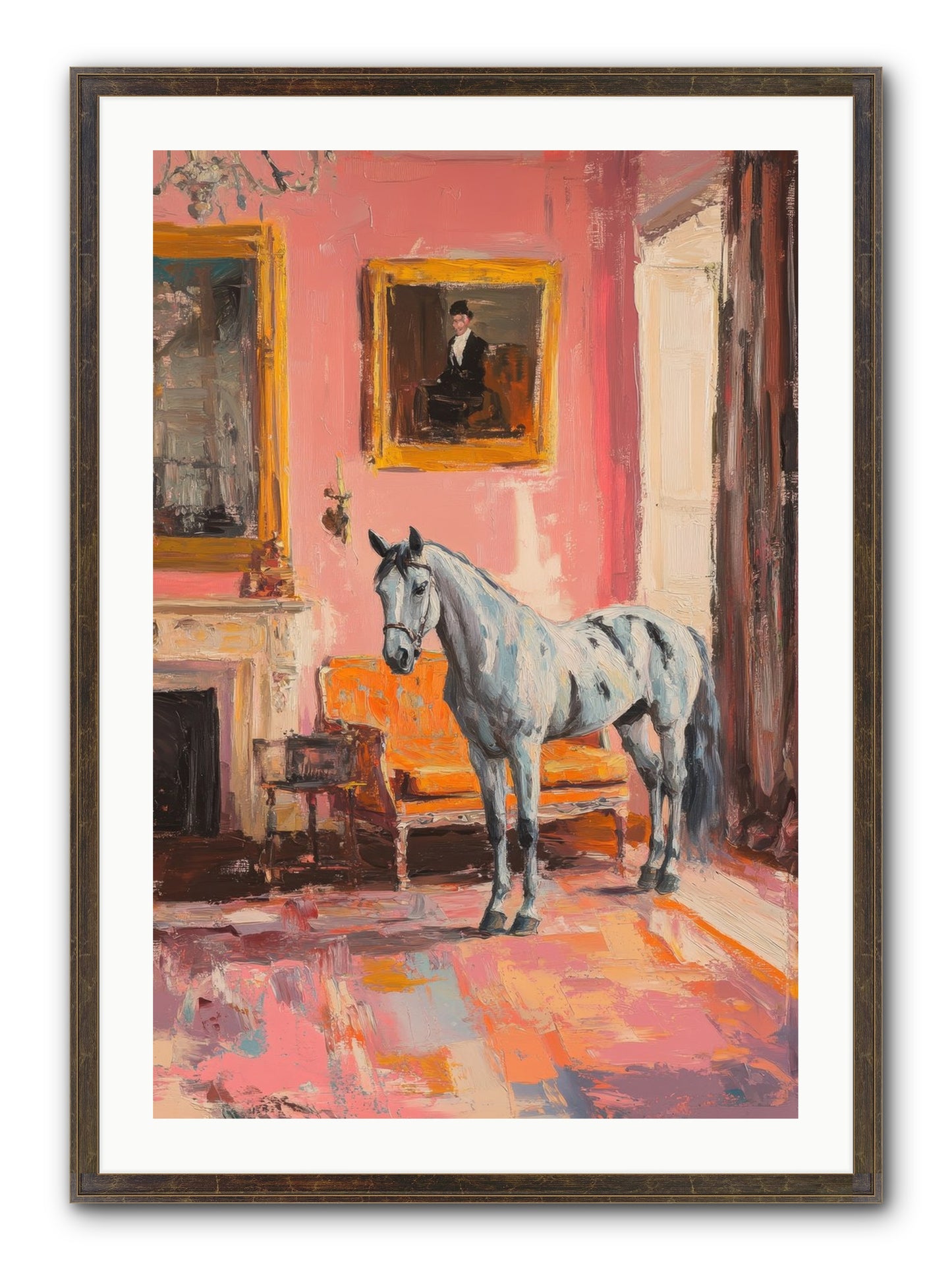 Windsor Whisper Framed Print - Slimwoods Black/Gold 24x36