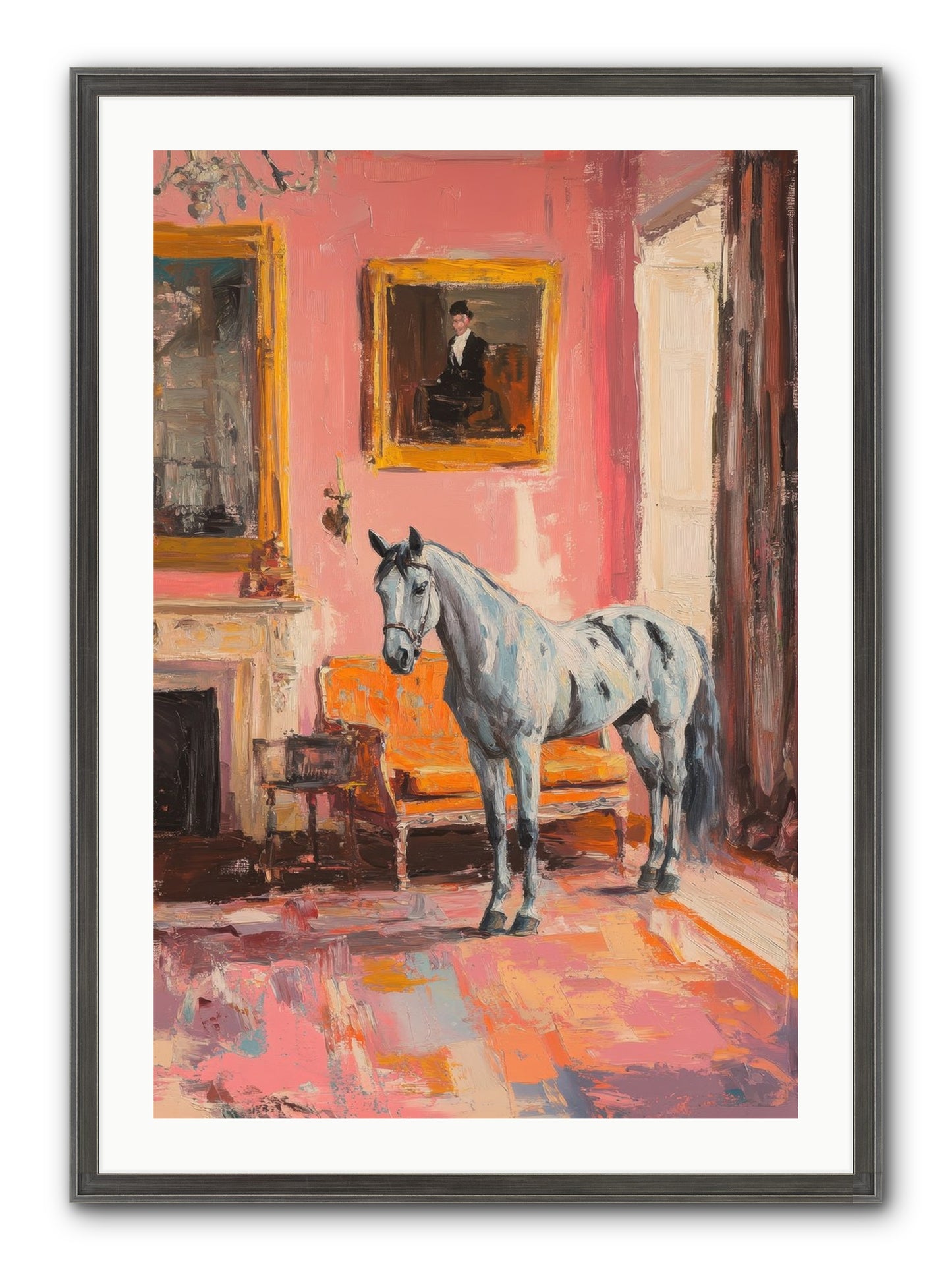 Windsor Whisper Framed Print - Slimwoods Black/Silver 24x36