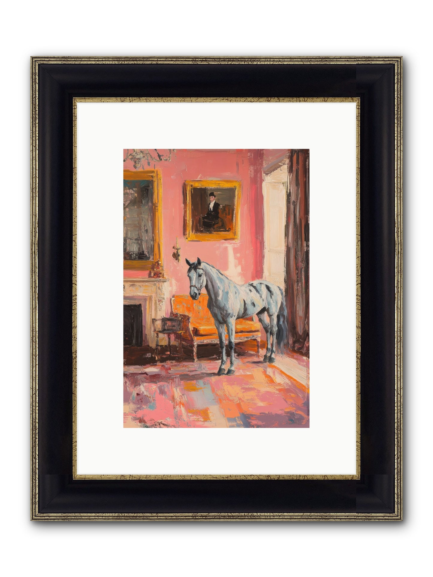 Windsor Whisper Framed Print - Black & Gold 8x12
