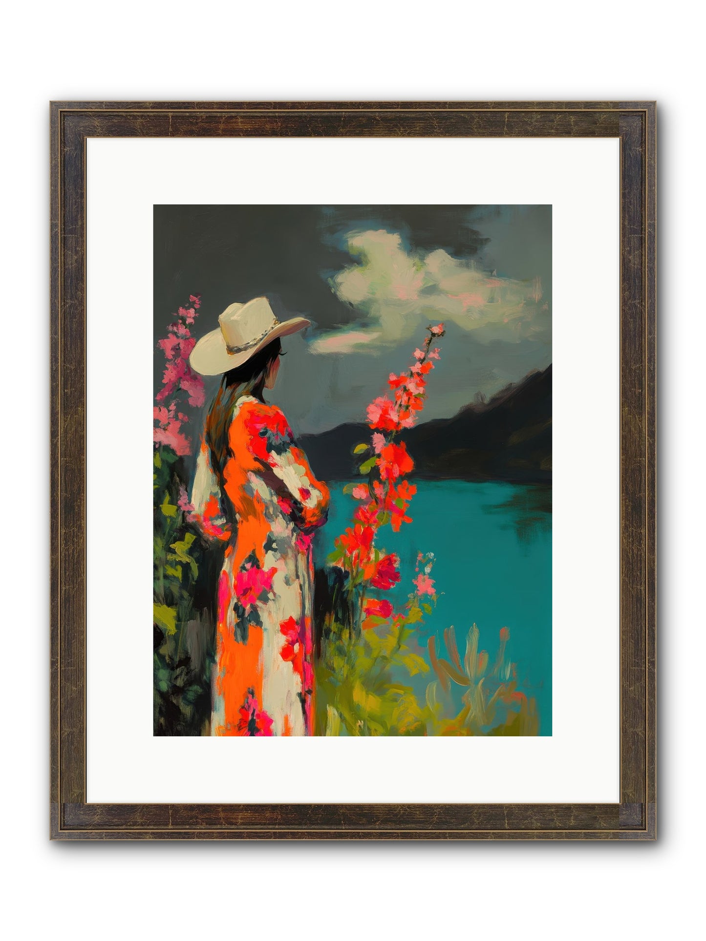 Windswept Legend Framed Print - Slimwoods Black/Gold 12x16