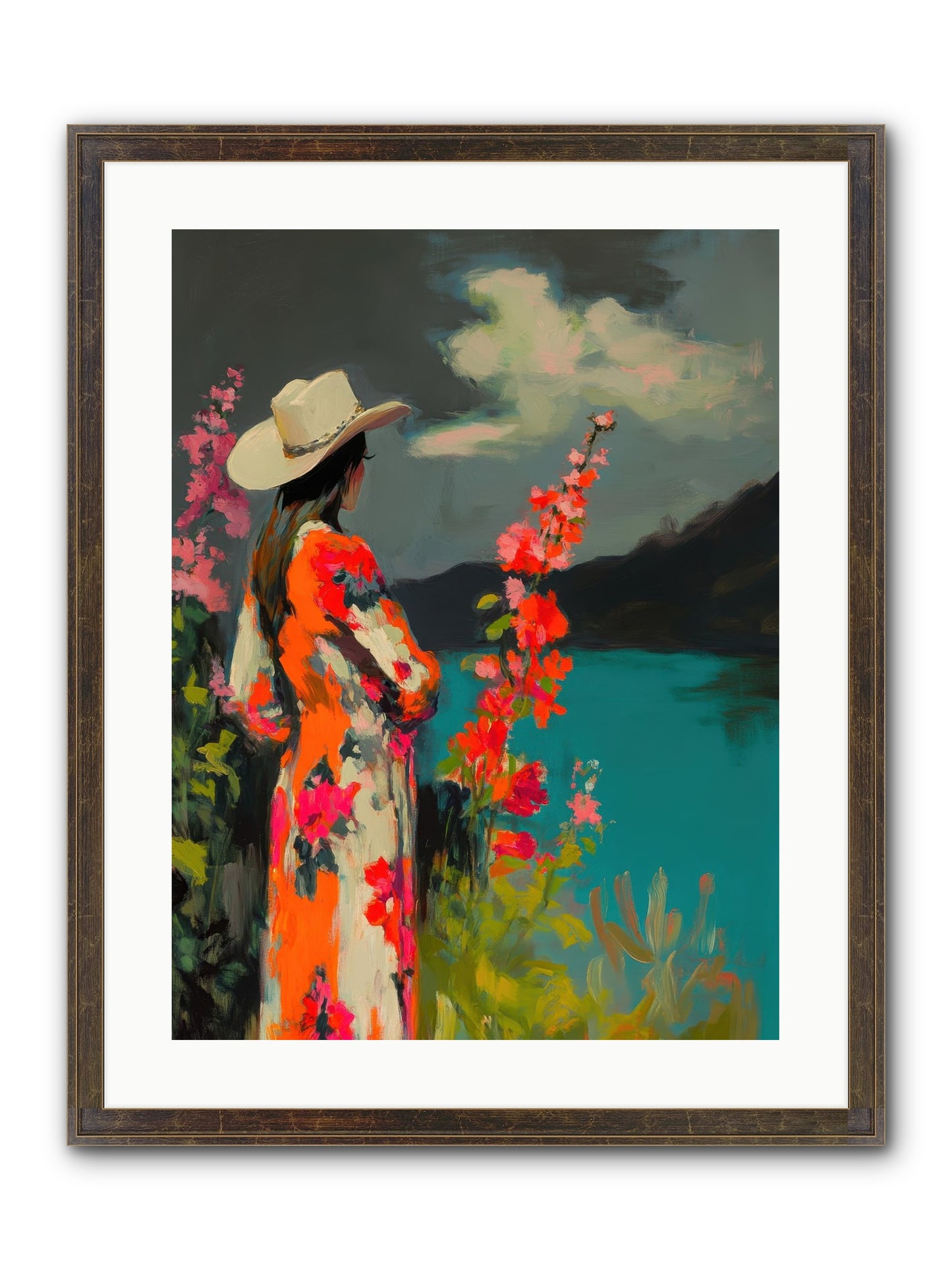 Windswept Legend Framed Print - Slimwoods Black/Gold 18x24